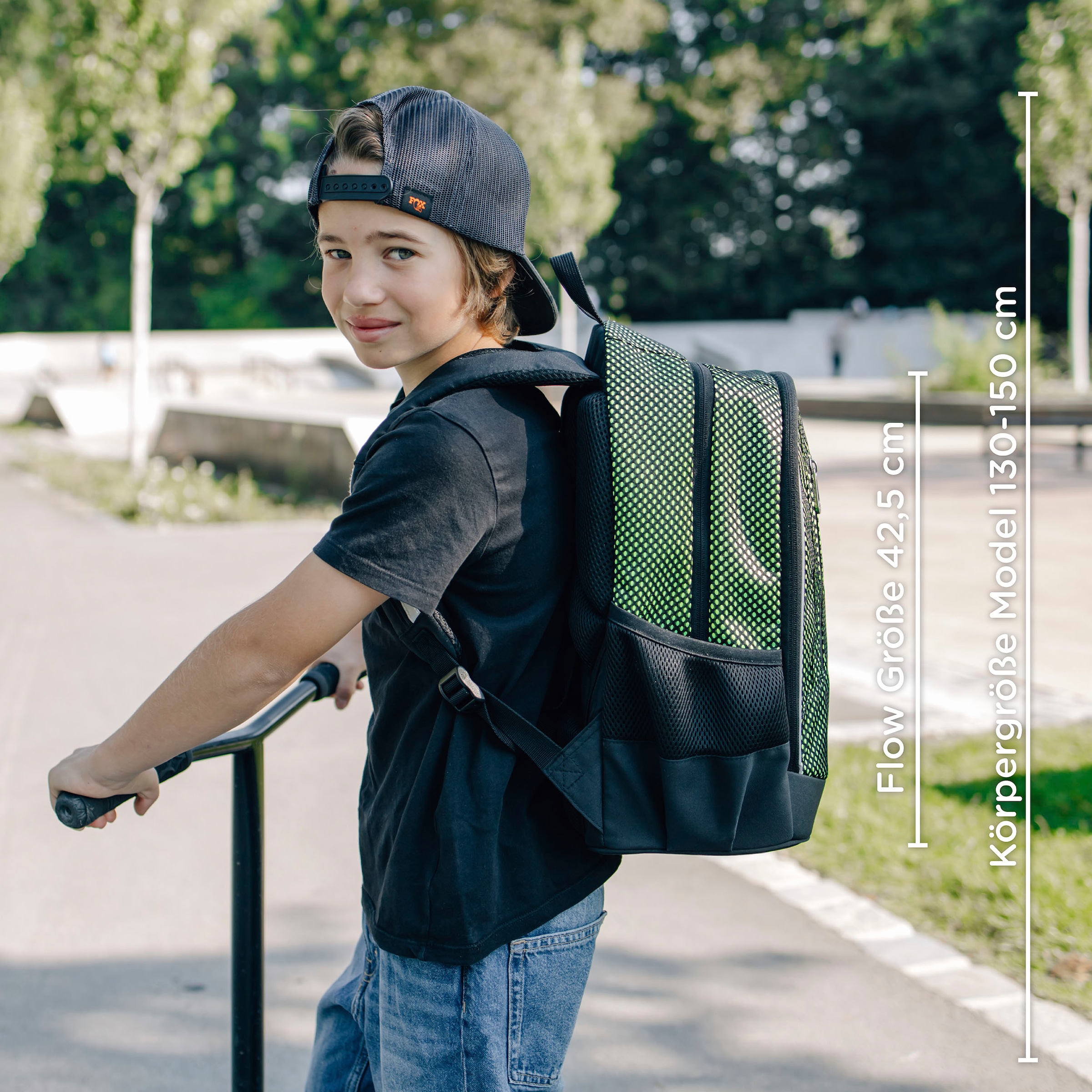 neoxx Schulrucksack »Flow, All about Neon«, teilweise aus recyceltem Material