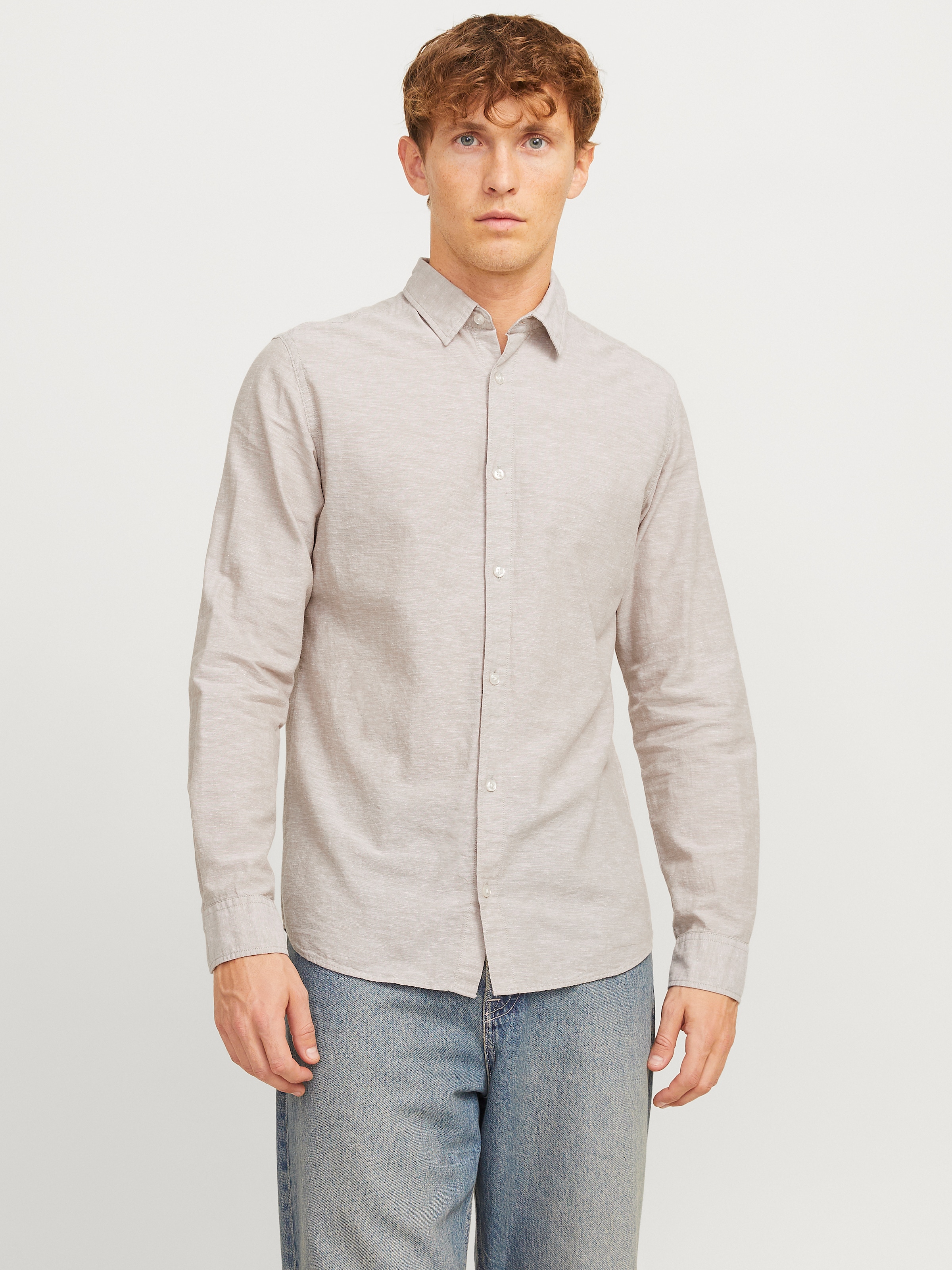 Jack & Jones Langarmhemd »JJEBREEZE SHIRT LS SN«, mit Hemdkragen