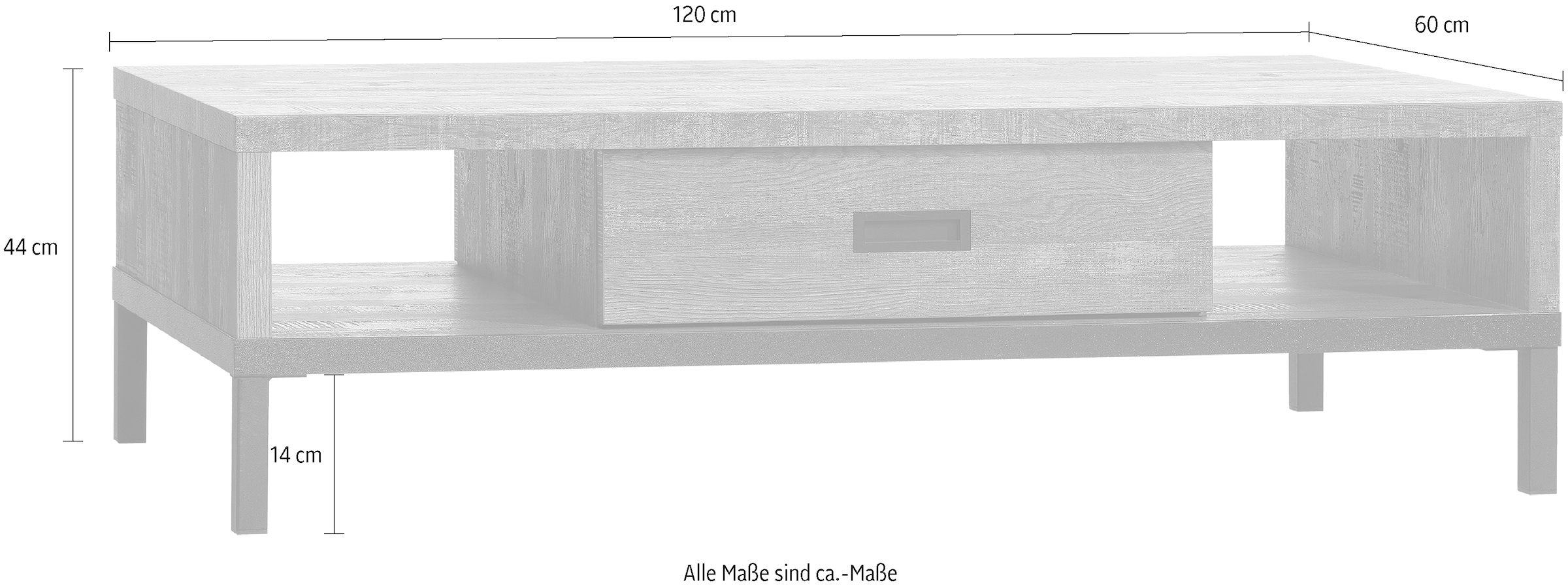 OMG Design Couchtisch »Stanley« 1 Stk. tlg. mit Schublade und Stauräumen