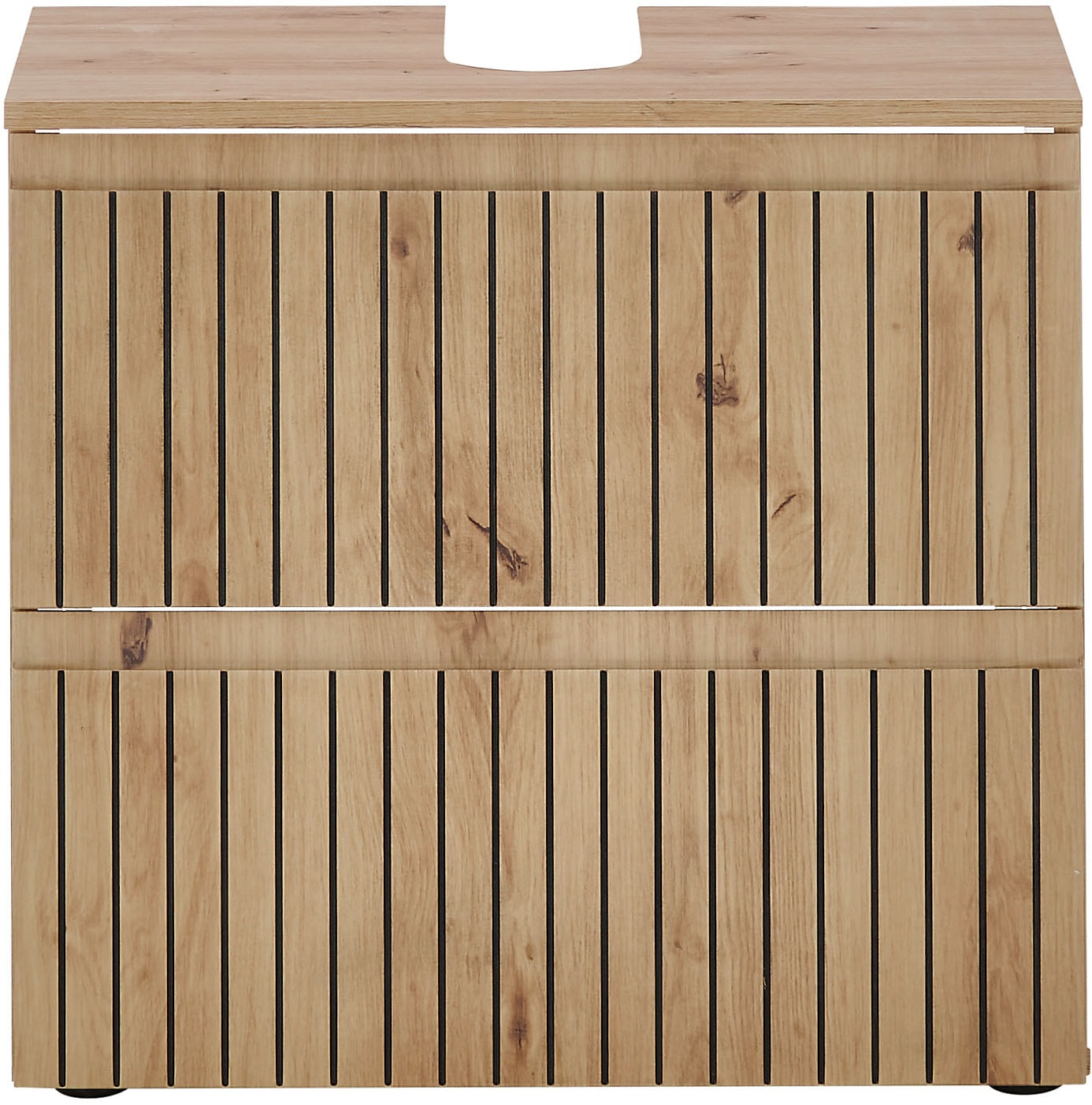 BASIC by Balculina Waschbeckenunterschrank »Austin«, (1 St.), Breite 60 cm, 2 Schubkästen mit Unterflurauszug