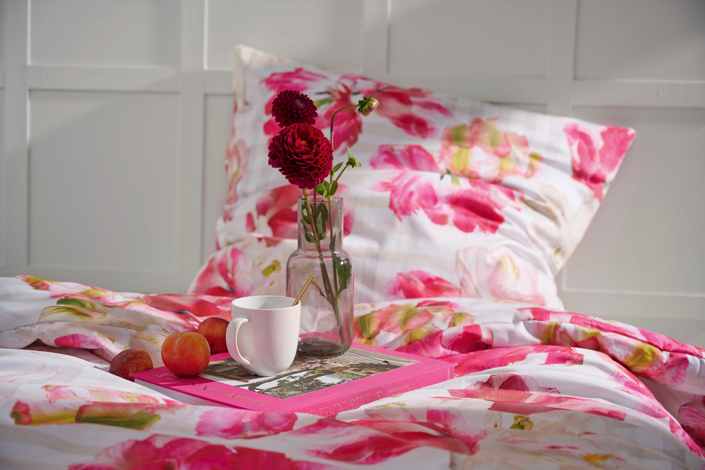 APELT Bettwäsche »Nelly« 2 Stk. tlg. elegante Papageientulpe und modernes Aquarellkaro