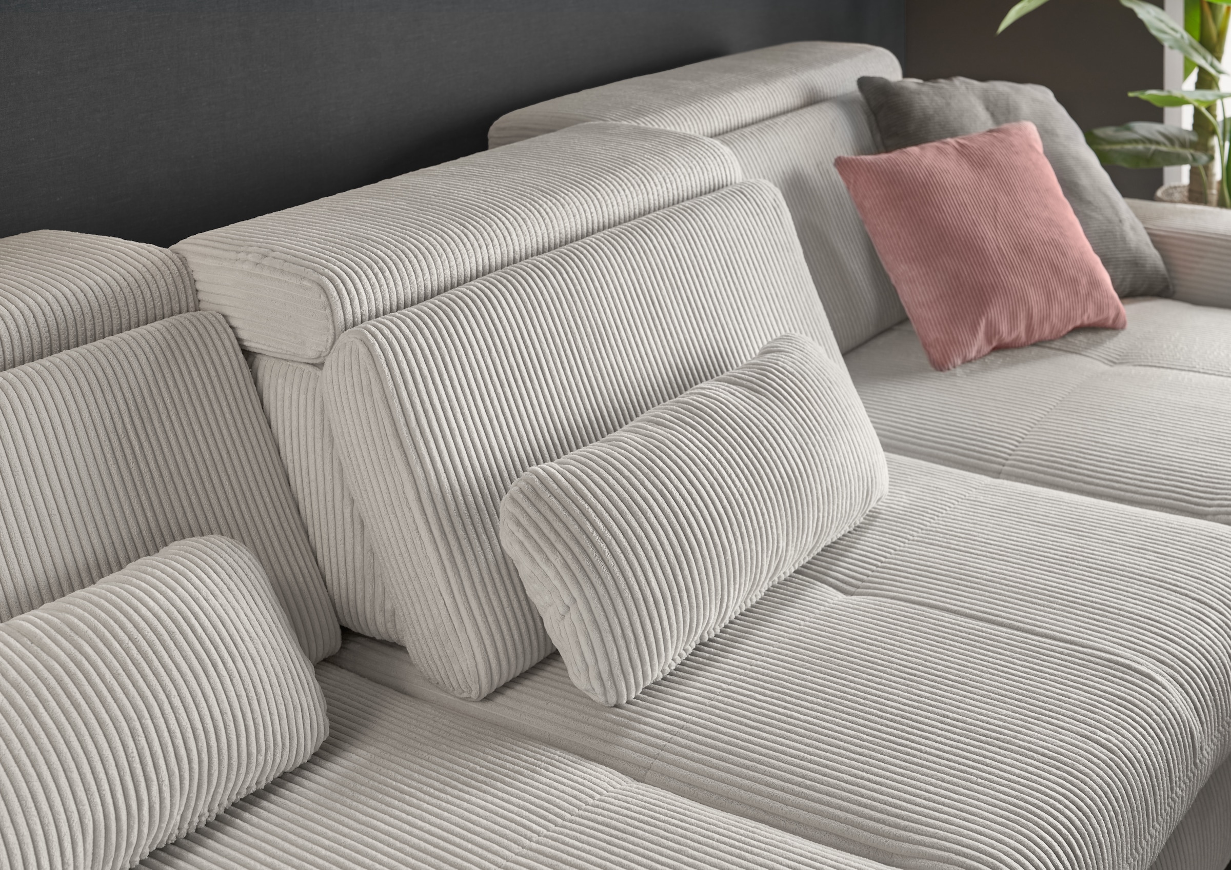 set one by Musterring Ecksofa »SO 3400«, mit Canape und verschiedenen Funktionen, Kaltschaum, B307 x T195 cm