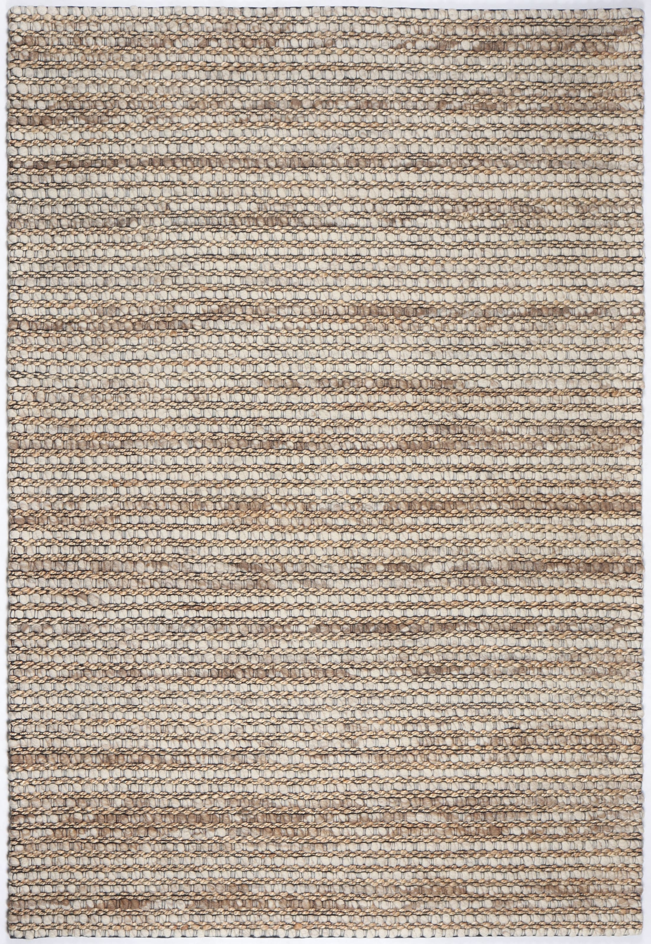 my home Wollteppich »Leevy, Wolle und Jute, handgewebt, Handweb Teppiche«, rechteckig, 25 mm Höhe, schöne Streifenoptik, Wohnzimmer, Schlafzimmer, Esszimmer
