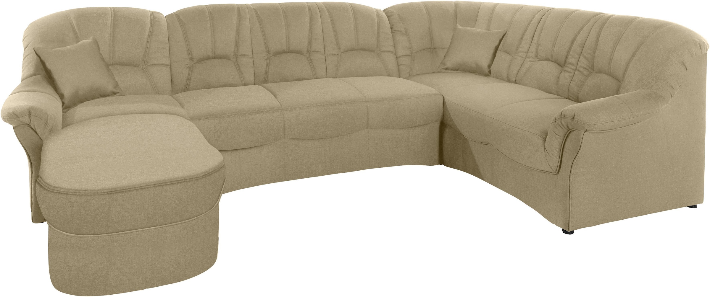 DOMO collection Wohnlandschaft »Bahia mit viel Platz, zeitloses Design, U-Form« wahlweise mit Bettfunktion