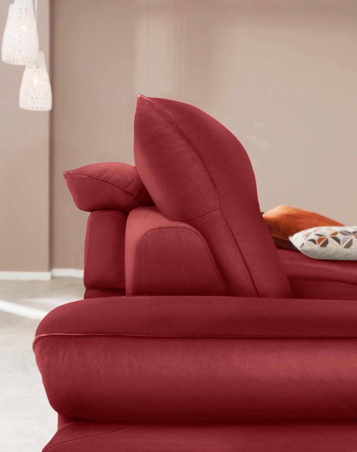 W.SCHILLIG Ecksofa »enjoy&MORE, Designsofa, elegant und bequem, L-Form«, Sitztiefenverstellung, Füße schwarz pulverbeschichtet, Breite 294 cm