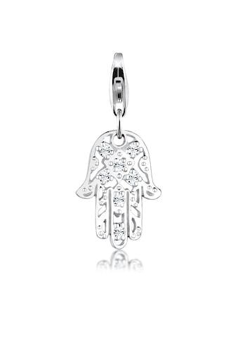 Nenalina Charm-Einhänger »Hamsa Hand Ornament Kristall 925 Silber« kaufen
