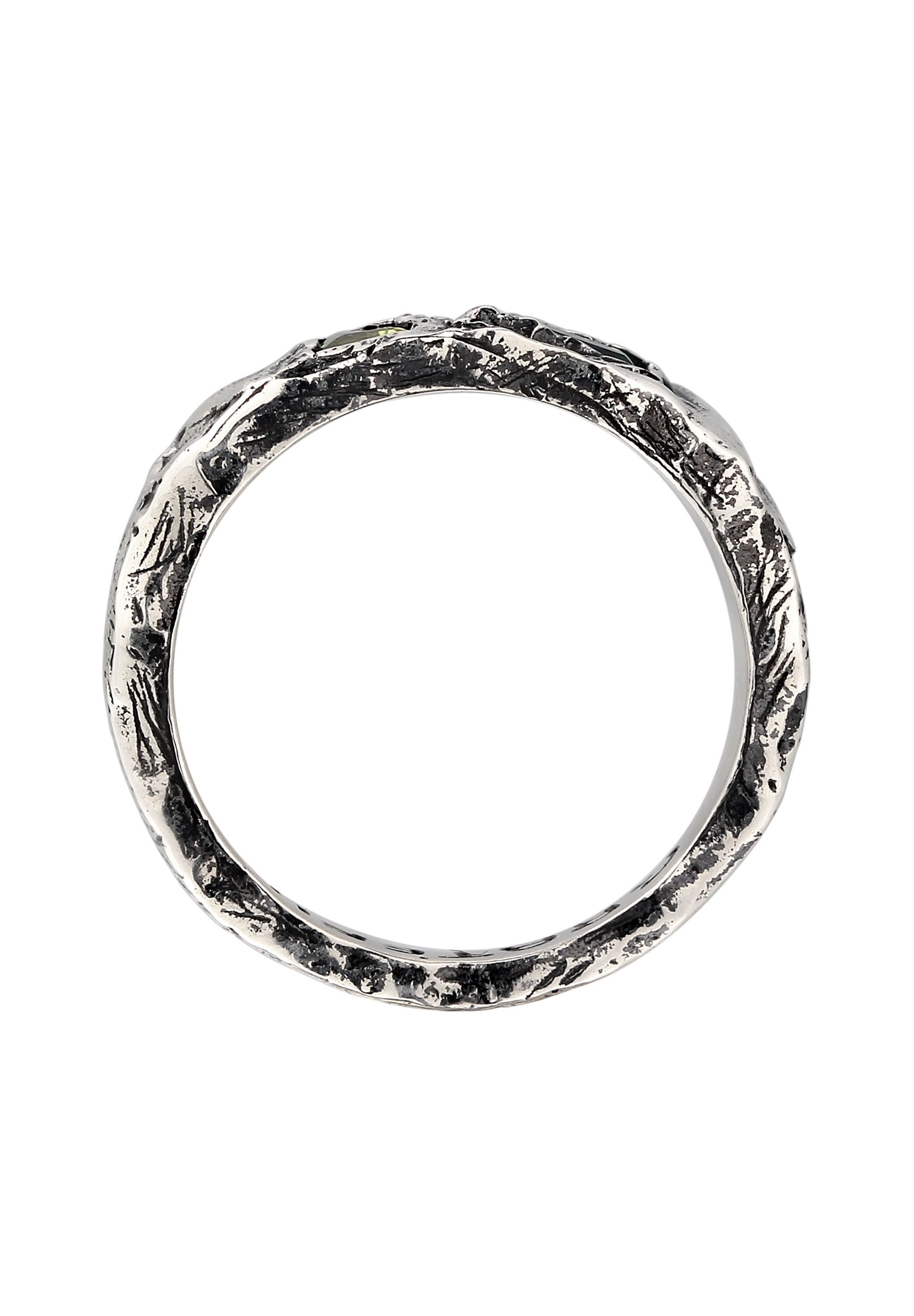 HAZE & GLORY Partnerring »Ring Emerald Synthetisch Smaragdgrün 925 Sterling Silber«