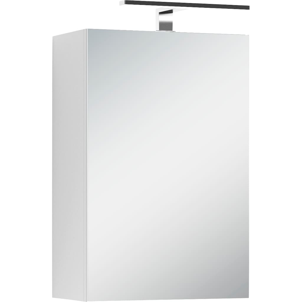 byLIVING Spiegelschrank »Spree«, Breite 40 cm, 1-türig, mit LED Beleuchtung und Schalter-/Steckdosenbox