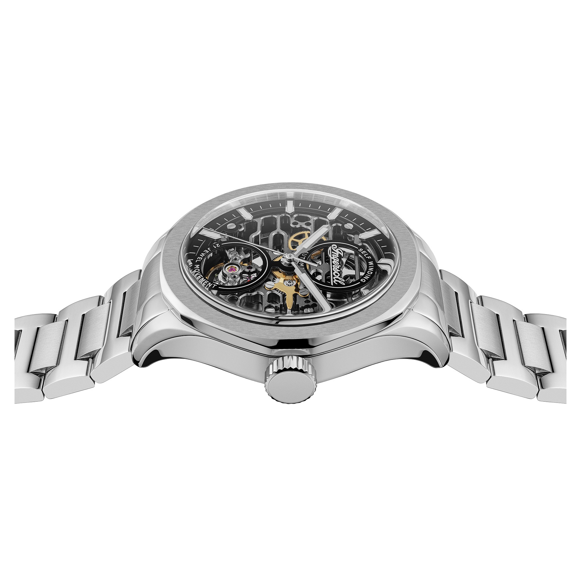 Ingersoll Automatikuhr »The Bronc« Armbanduhr, Herrenuhr, Mechanische Uhr, Edelstahlarmband, analog