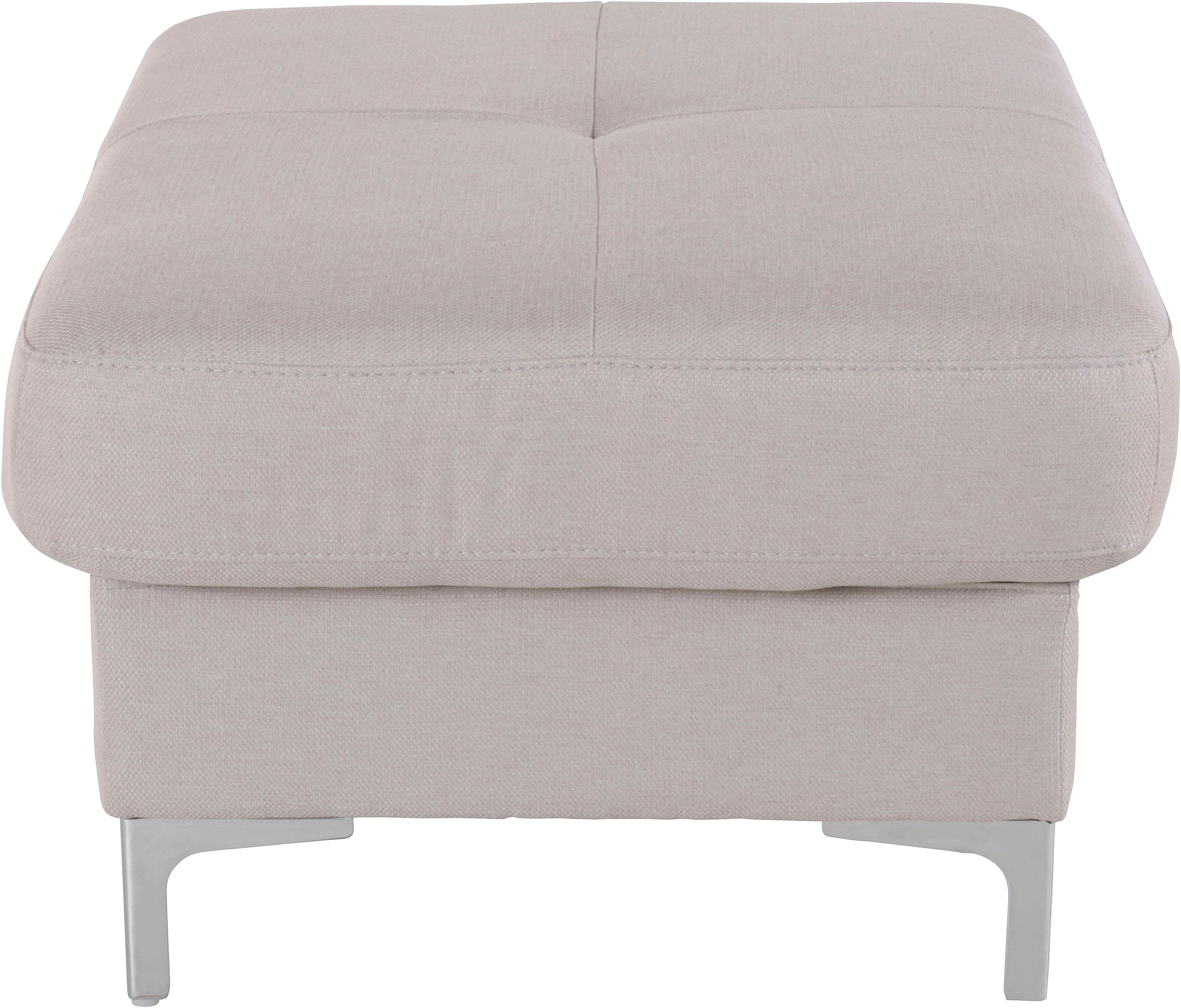 COTTA Polstergarnitur »Sammy L-Form«, (Set), Set bestehend aus: Ecksofa mit Kopfteilverstellung & Hocker