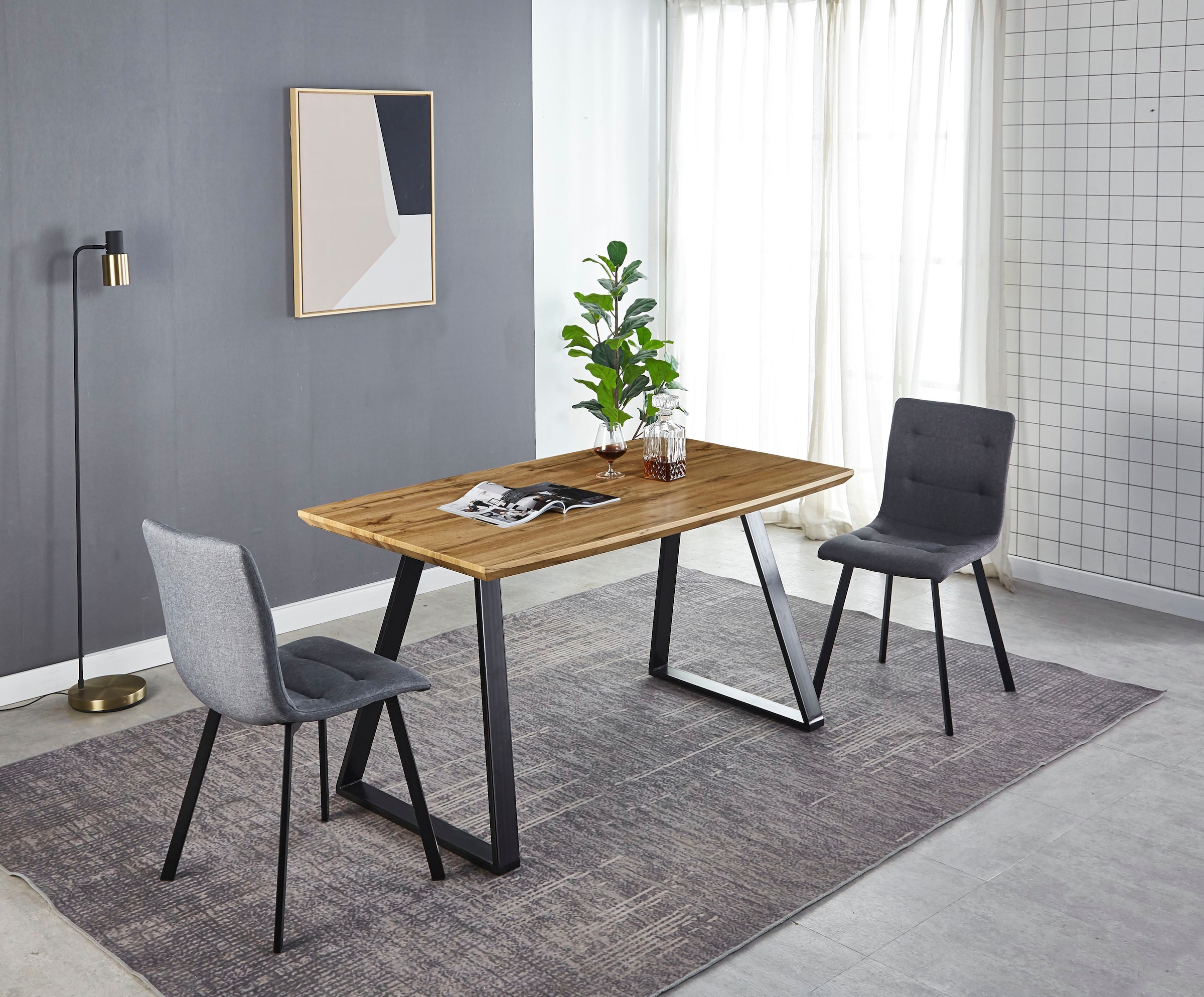 Home affaire Esstisch »Aage«, Eiche-Dekor, Breite 140 cm