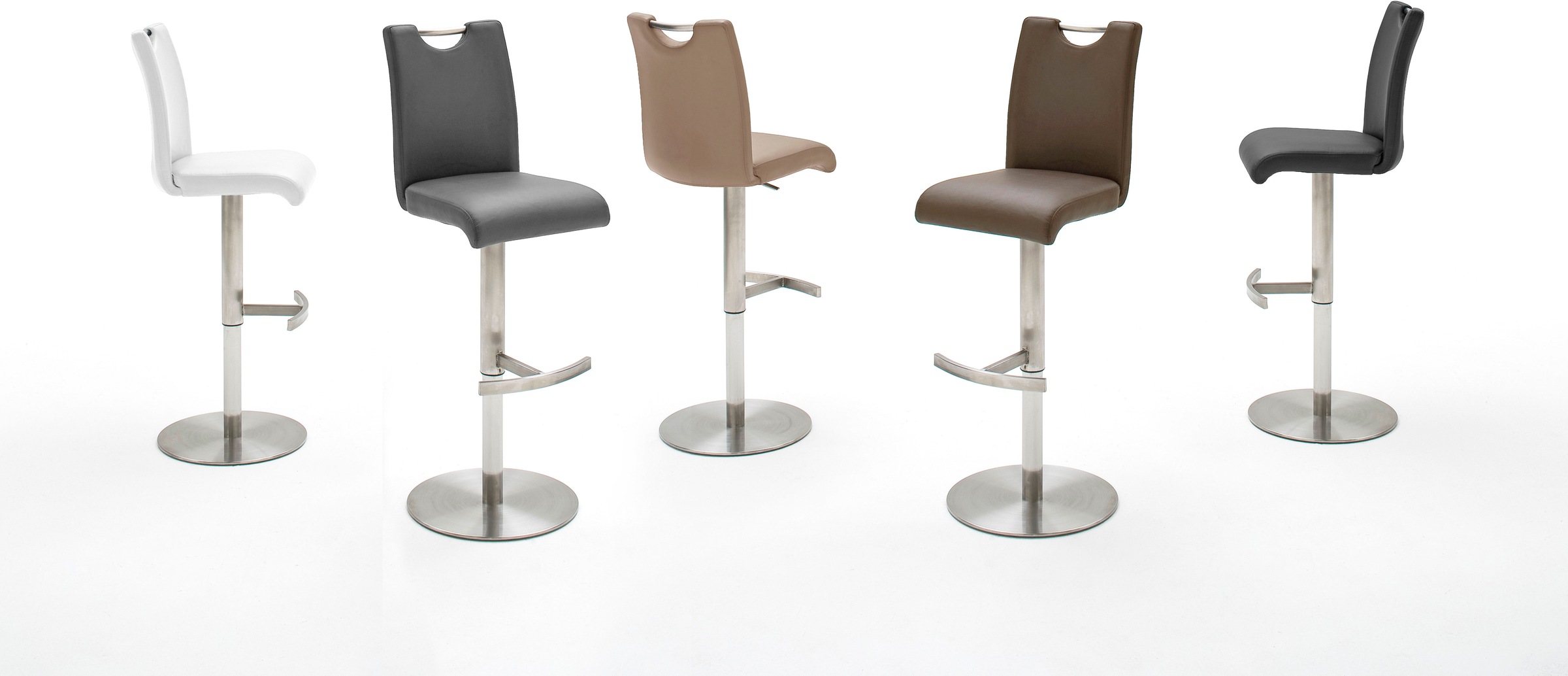 MCA furniture Bistrostuhl »ALESI Barstuhl Tresenstuhl Barhocker«, mit Rückenlehne, 360° drehbar, Sitzhöhe einstellbar von 56-81 cm