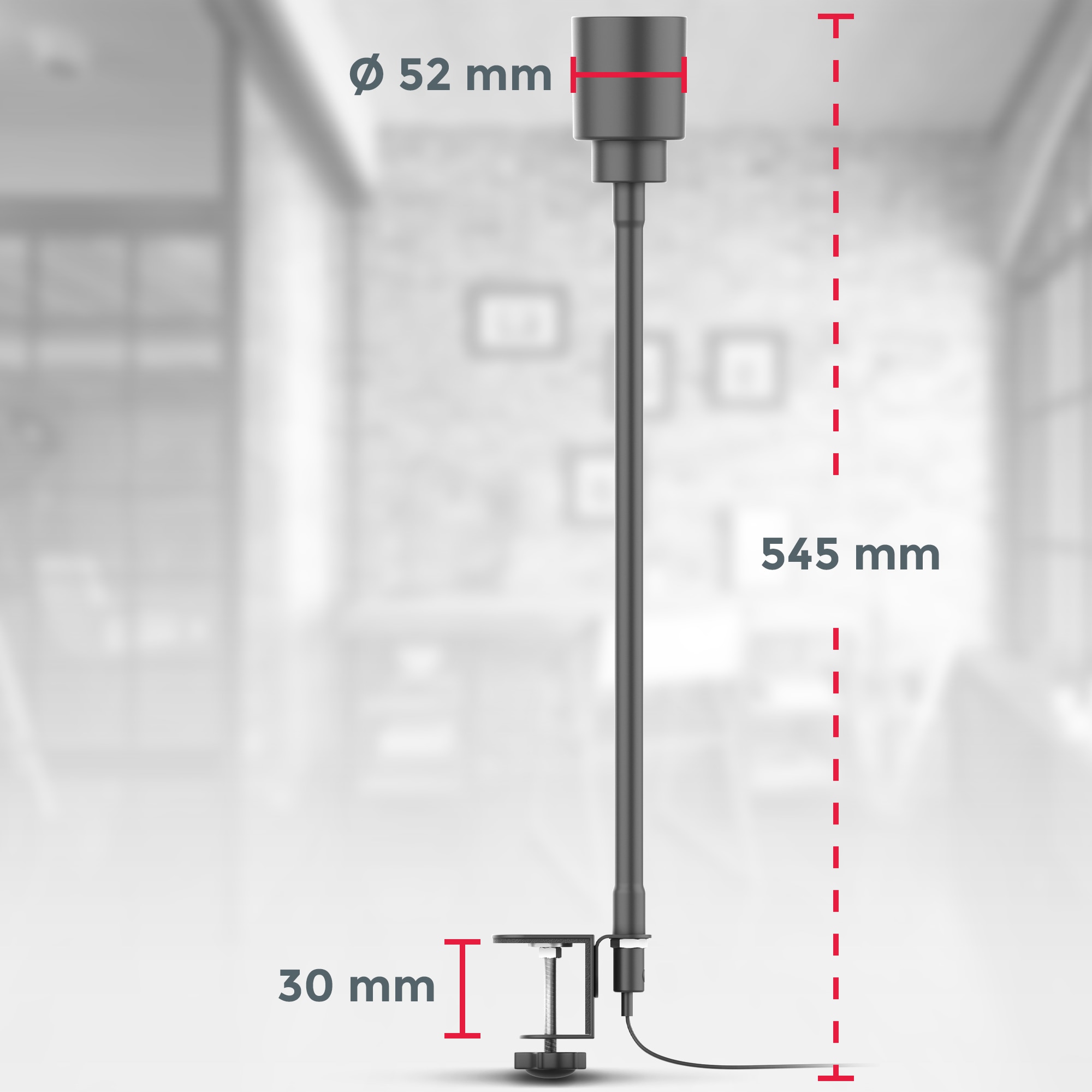 B.K.Licht Schreibtischleuchte, Leuchtmittel GU10 | LED wechselbar, Klemmleuchte, warmweiß, flexibler Schwanenhals, Kippschalter
