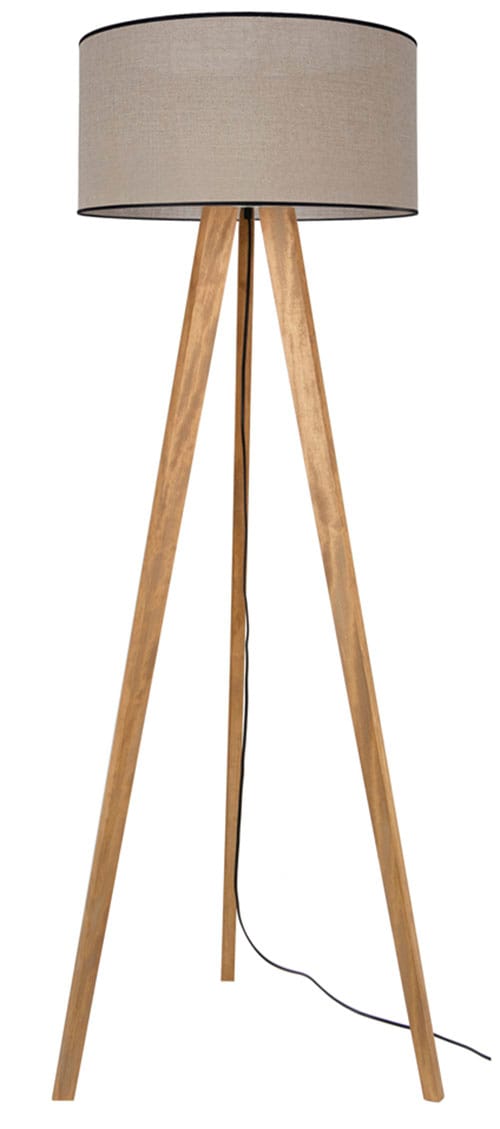 andas Stehlampe »Virrat«, mit hochwertigem flammig-flammig, Massivholz, 3 Jahren mit Dreibein Garantie kaufen XXL Schirm, Skandinavischer 1 Stil | online