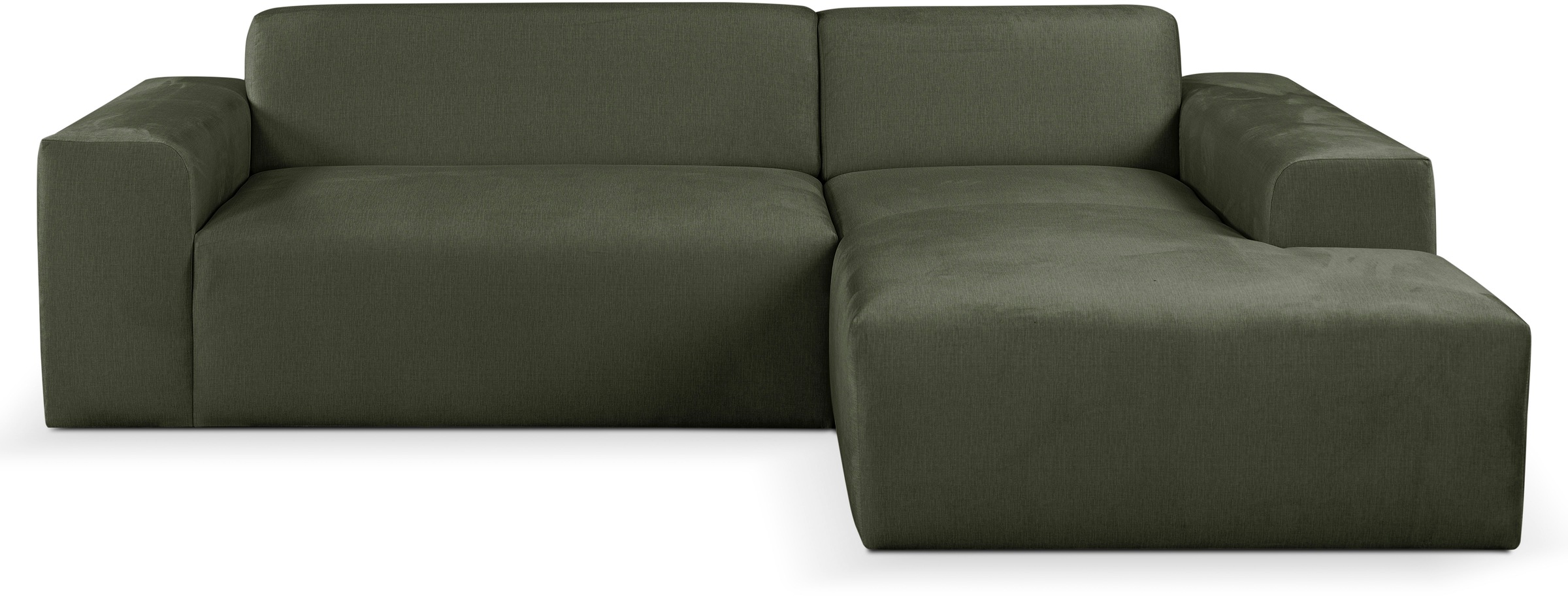 WERK2 Ecksofa »Zeus L-Form«, Curvy Trend Ecksofa mit urbaner Optik in weichem Cord