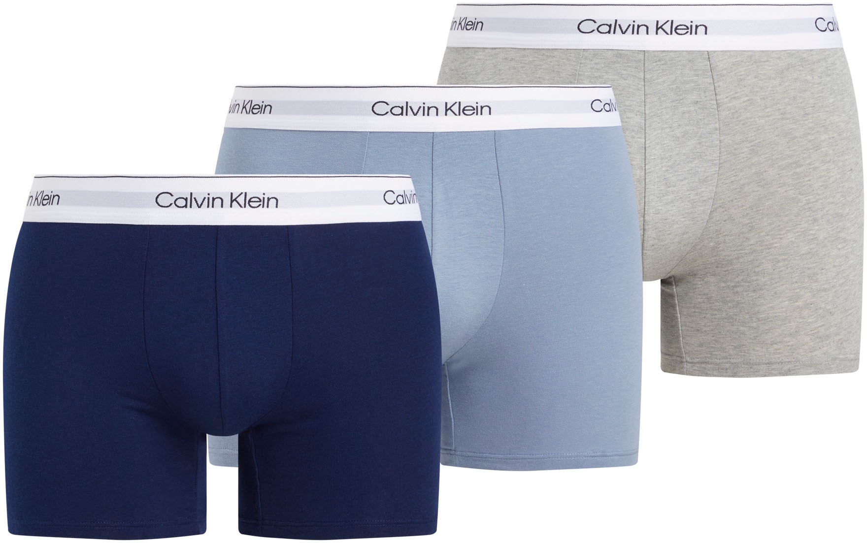 Calvin Klein Underwear Boxer »BOXER BRIEF 3PK«, (Packung, 3 St.), mit längerem Bein, Logo-Elastikbund (3 Stück)