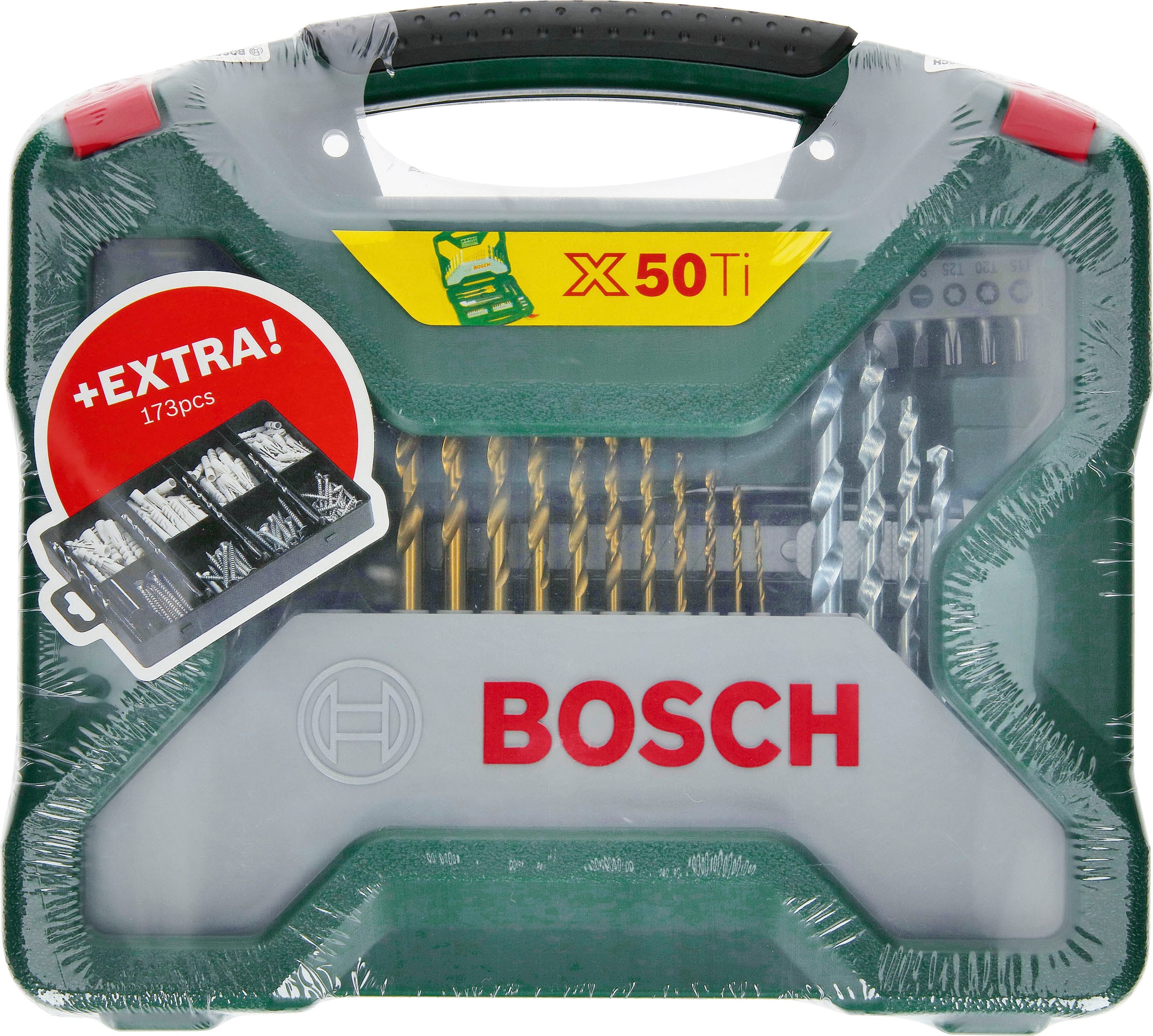 Bosch Home & Garden Bohrer- und Bitset »Zubehörset X-Line 50Ti plus 173-teiliges Fixier-Set«, (Set, 173 St.)
