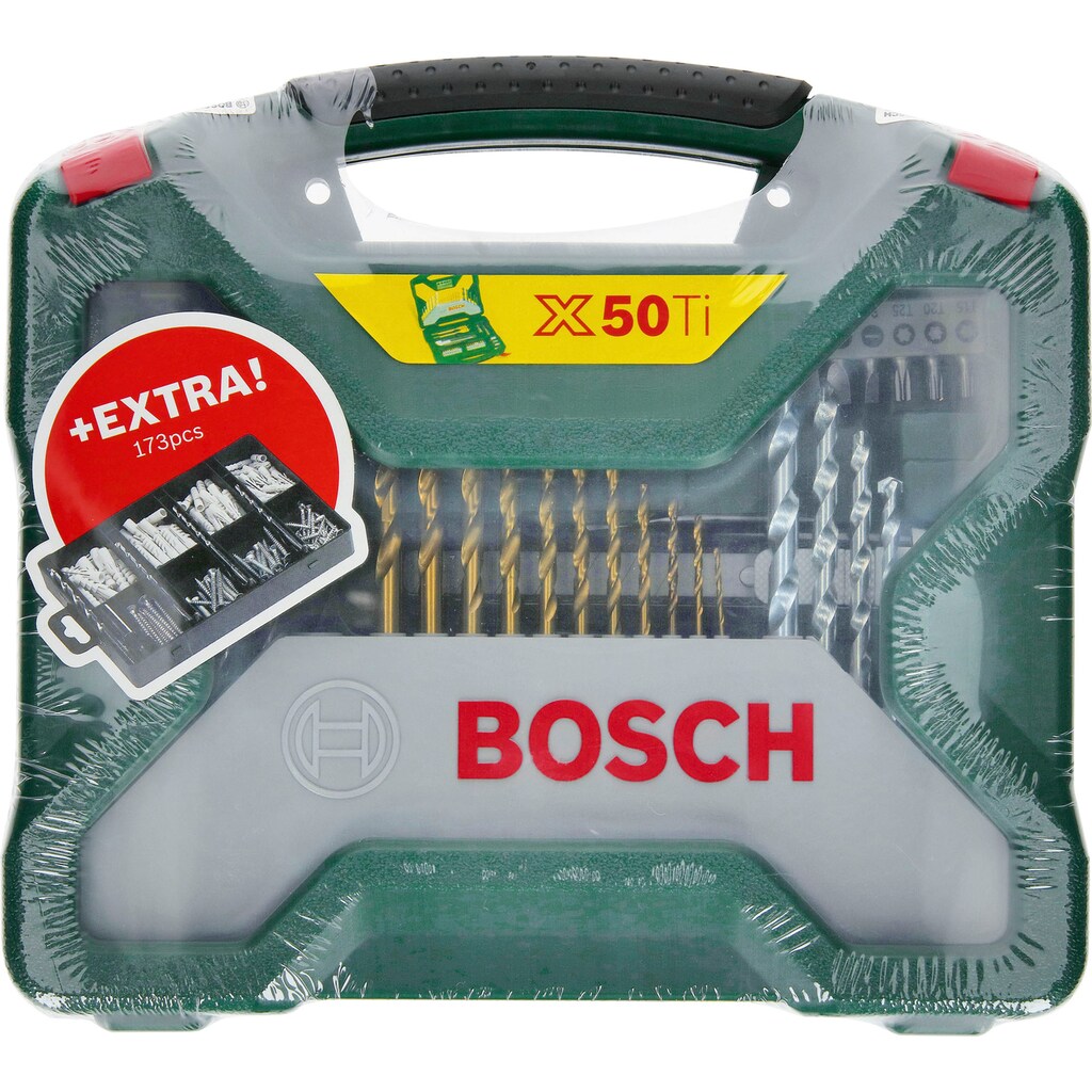 Bosch Home & Garden Bohrer- und Bitset »Zubehörset X-Line 50Ti plus 173-teiliges Fixier-Set«, (Set, 173 St.)