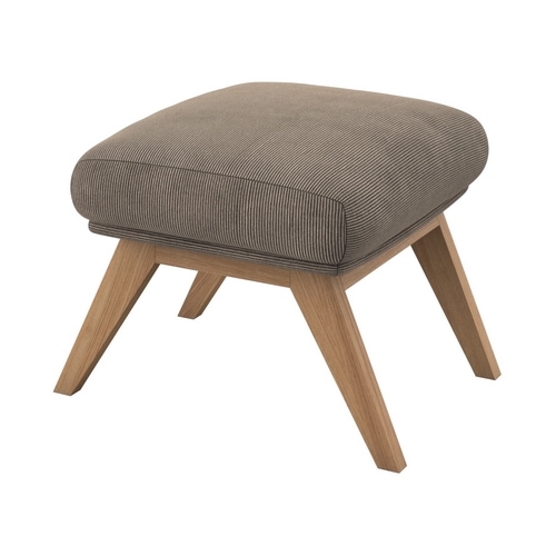 FLEXLUX Polsterhocker »Adria« Fuß Eiche, Fußhocker für Ohrensessel