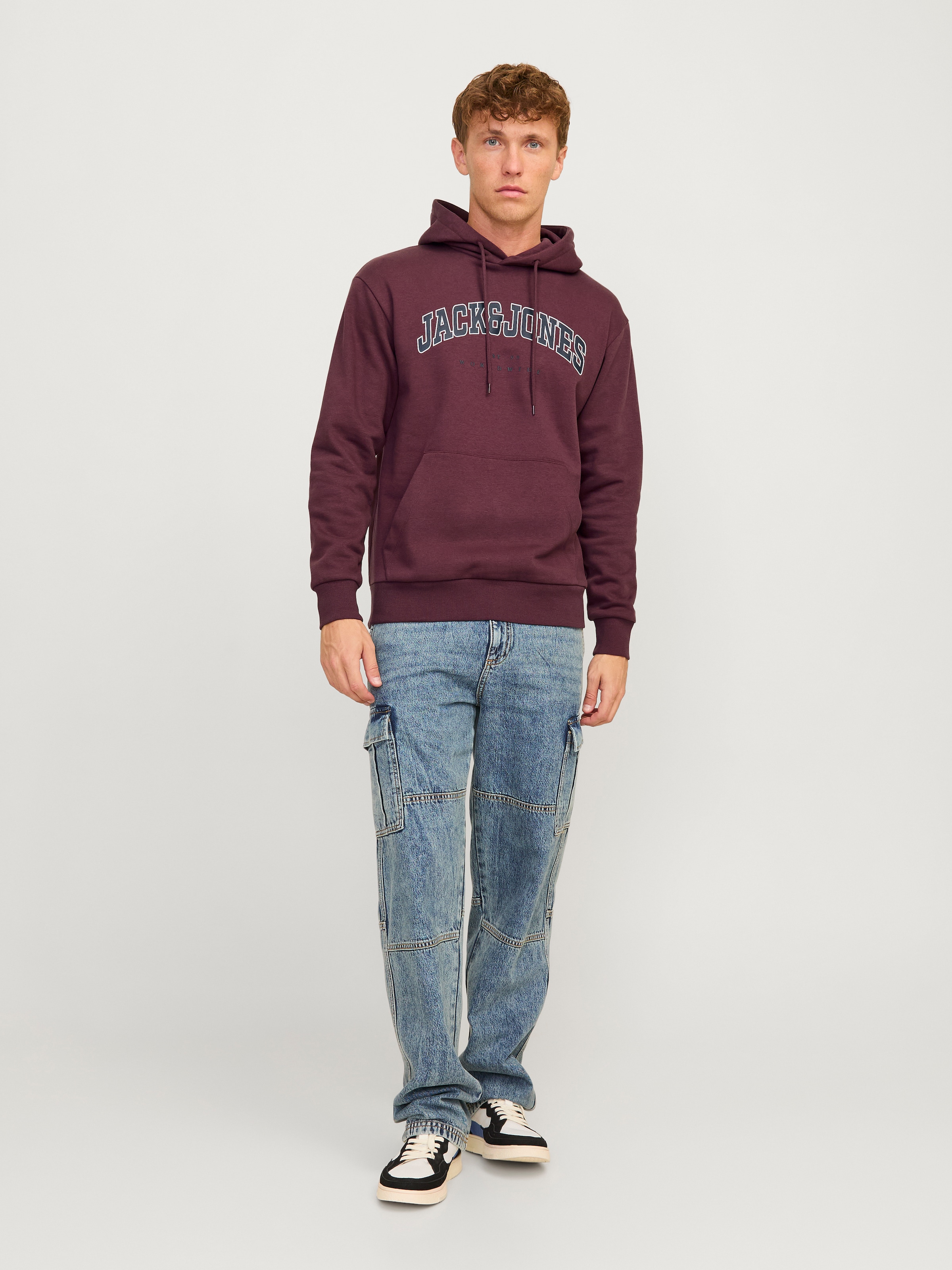 Jack & Jones Kapuzensweatshirt »JJECALEB VARSITY SWEAT HOOD NOOS«