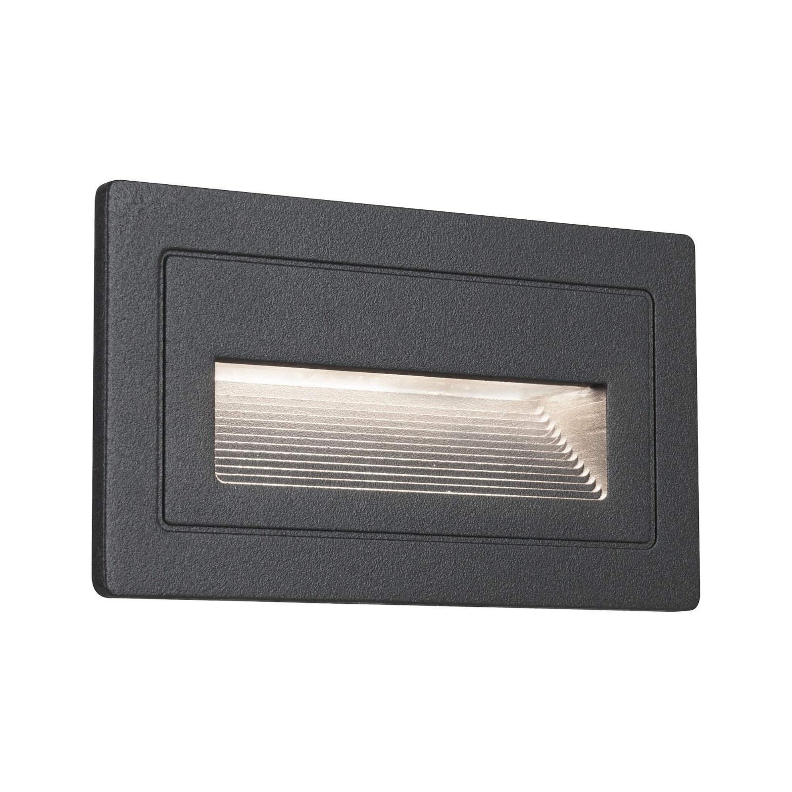 LED Außen-Wandleuchte »LongIP44 eckig 103x58mm 3000K 4W 30lm 230V Schwarz Aluminium«,...