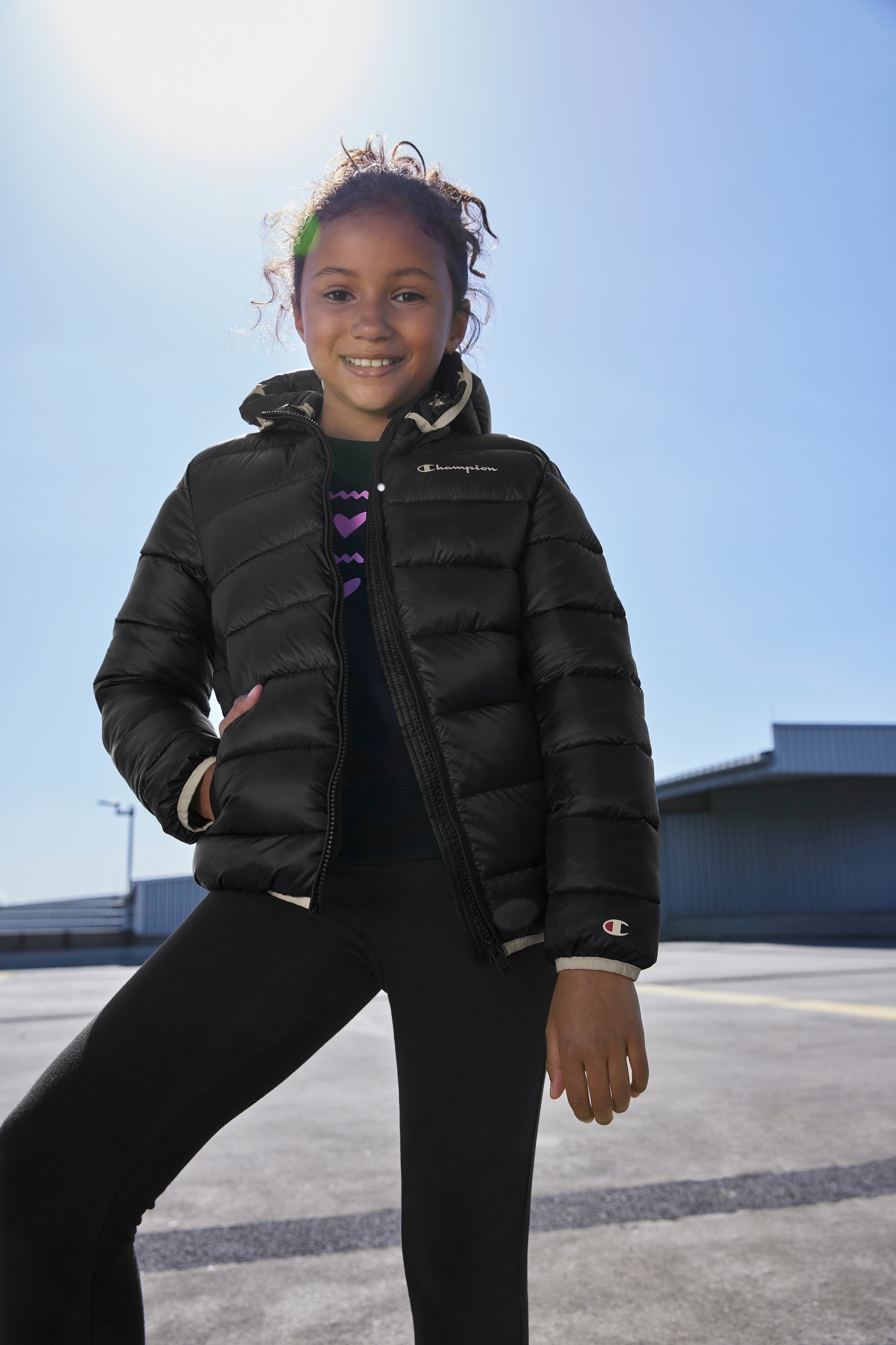 Champion Steppjacke »Hooded Jacket«, mit Kapuze, Für Kinder bei ♕