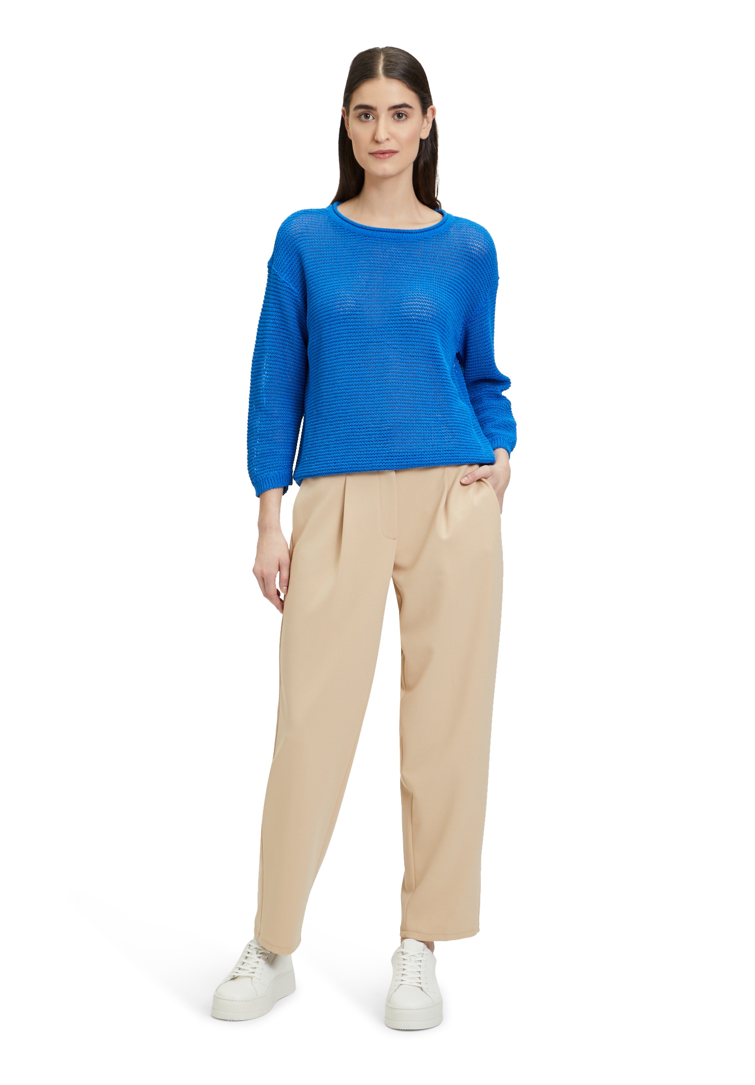 Betty Barclay Rundhalspullover »Grobstrick-Pullover mit 3/4 Arm«