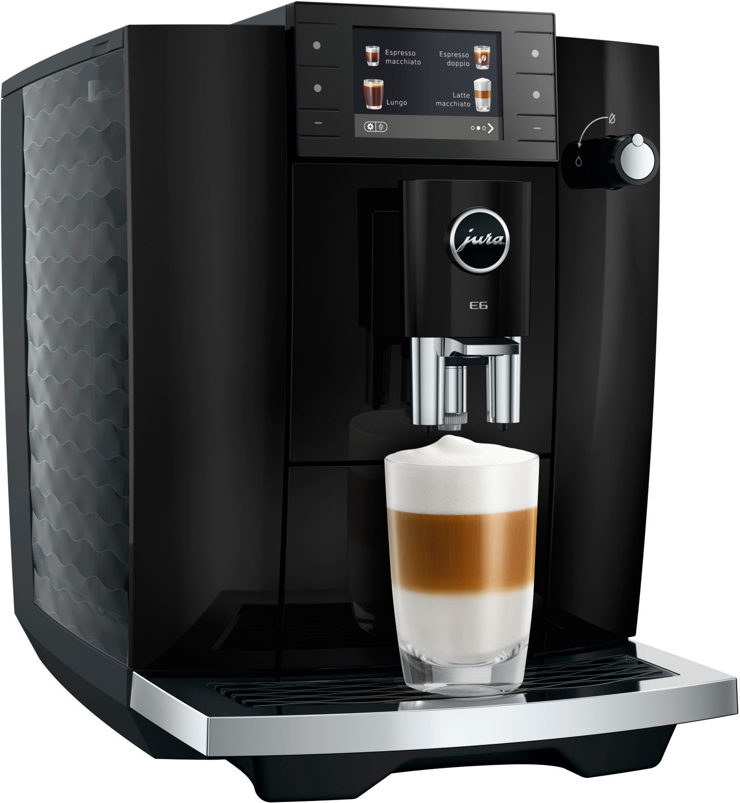 JURA Kaffeevollautomat »15642 E6 (ED), Piano Black« 17 Spezialitäten, Hot&Light Brew, Energiesparmodus,