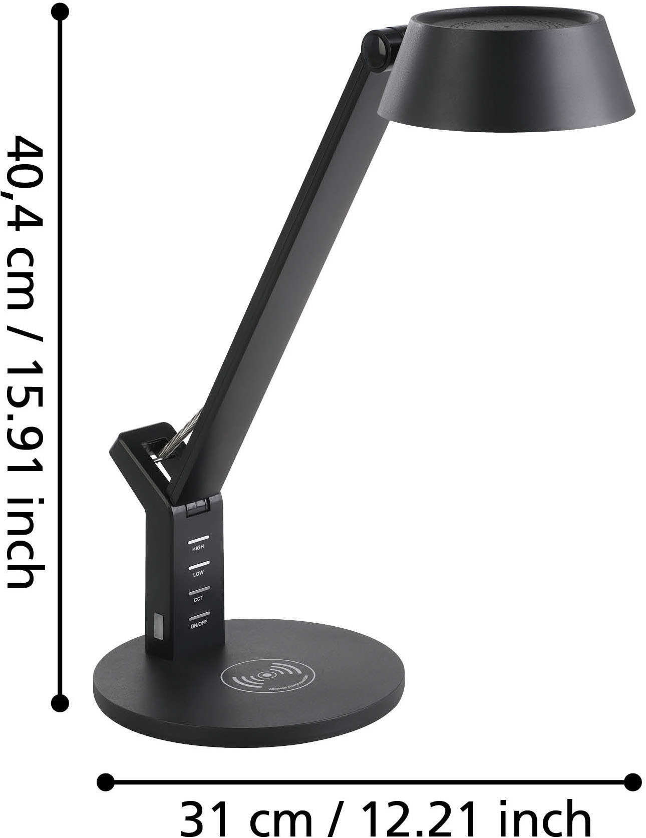 EGLO Tischleuchte »BANDERALO Schreibtischleuchte - kabellose Ladefunktion« LED-Modul 1 Stk. warmweiß - kaltweiß Tischleuchte - 4,8W - warmweiß - kaltweiß, Induktionsladefläche, CCT