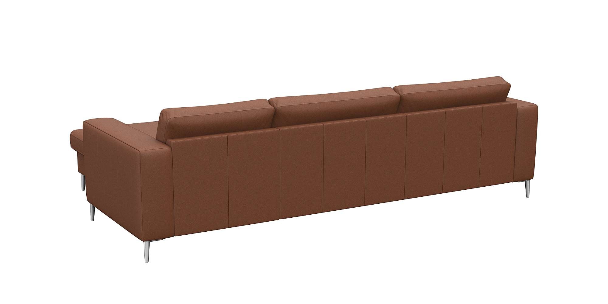 FLEXLUX Ecksofa »Fiore, super Sitzkomfort durch Kaltschaum im Sitz, L-Form«, breite Armlehnen, Füße Alu