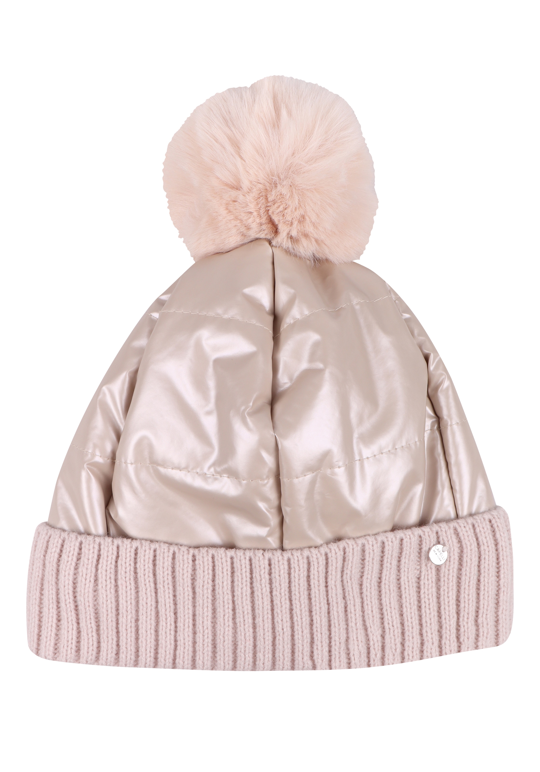 Capelli New York Strickmütze glänzende, mit Umschlag