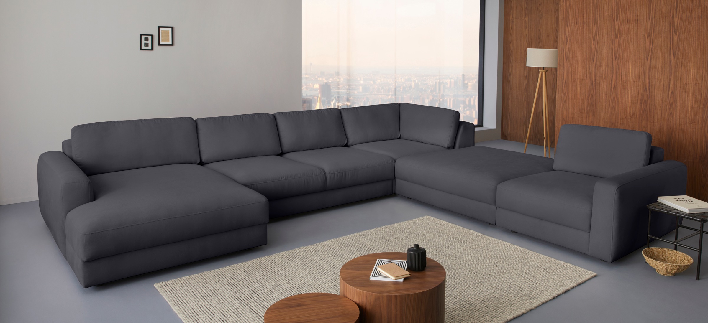 Places of Style Wohnlandschaft »Bloomfield, Mega Polsterecke, Breite 390cm, viel Platz, U-Form«, In verschiedenen Größen bestellbar