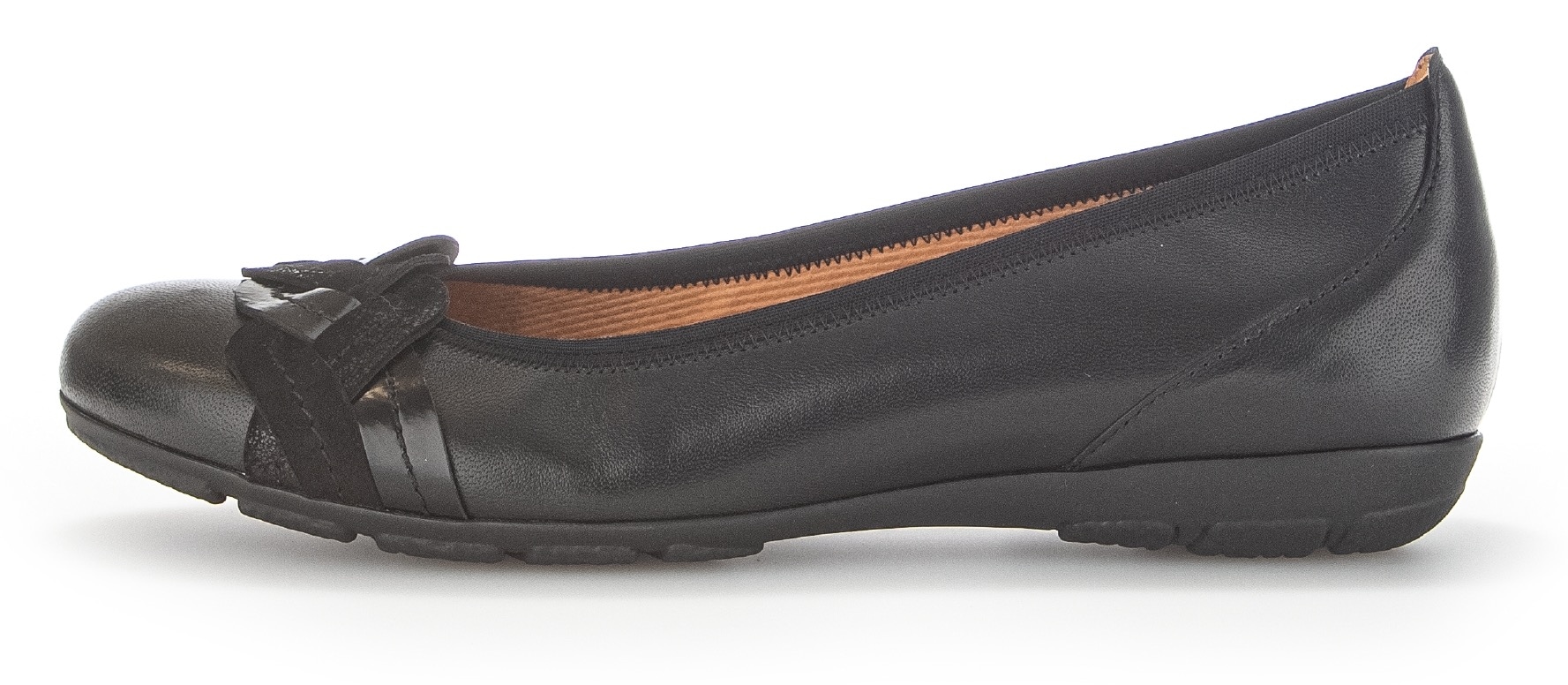 Gabor Ballerina, Flache Schuhe, Slipper mit modischem Zierriegel