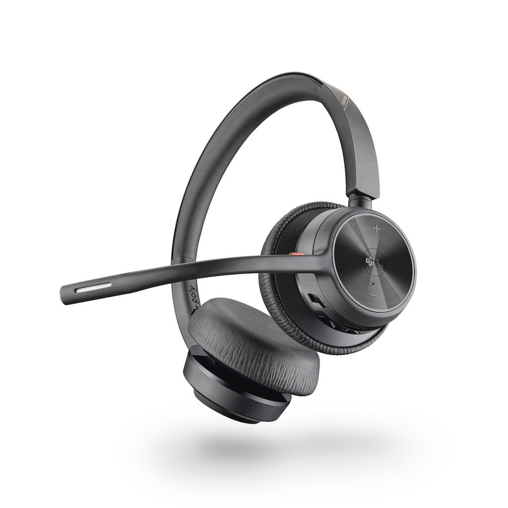 Poly Wireless-Headset »Voyager 4320 UC Stereo USB-C Teams«, Bluetooth, Noise-Cancelling-Stummschaltung