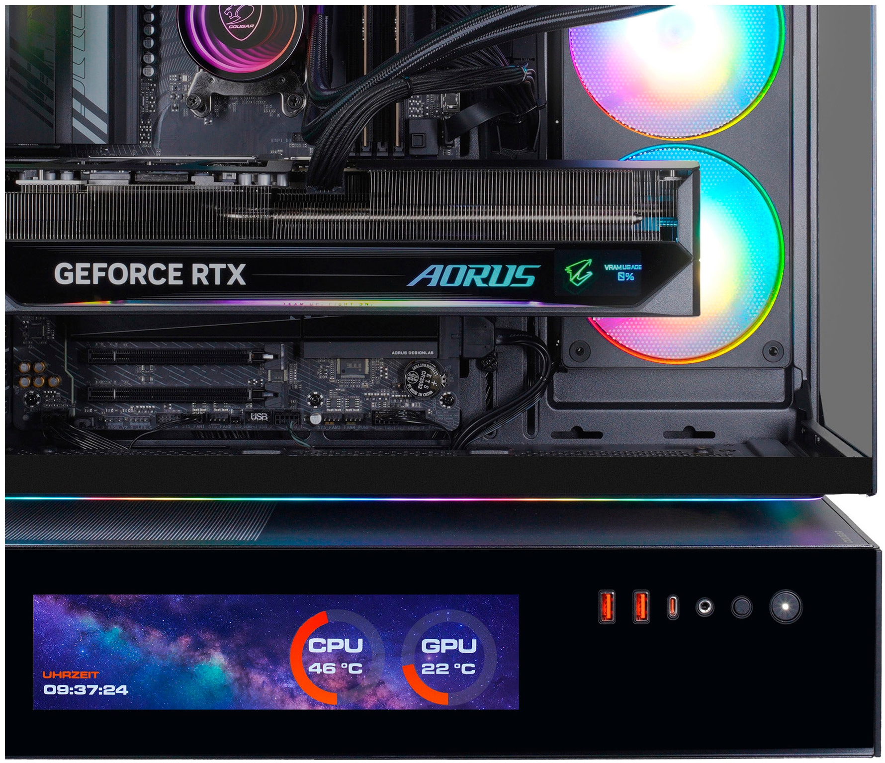 Cougar Gaming-PC »CFV235 Vision« Windows 11, DDR5 RAM, Wasserkühlung