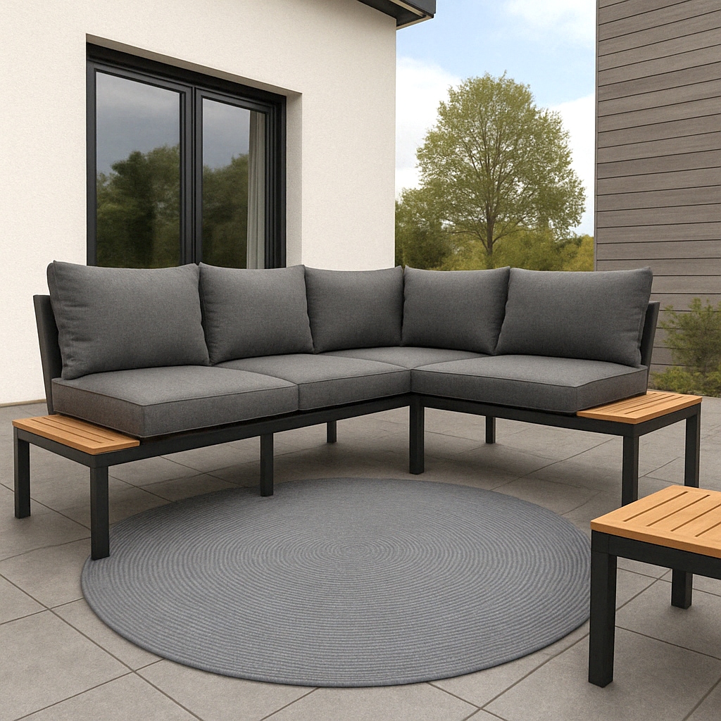 ASTRA Teppich »Paris«, rund, 8 mm Höhe, In- und Outdoor geeignet, Aussenbereich, Wohnzimmer