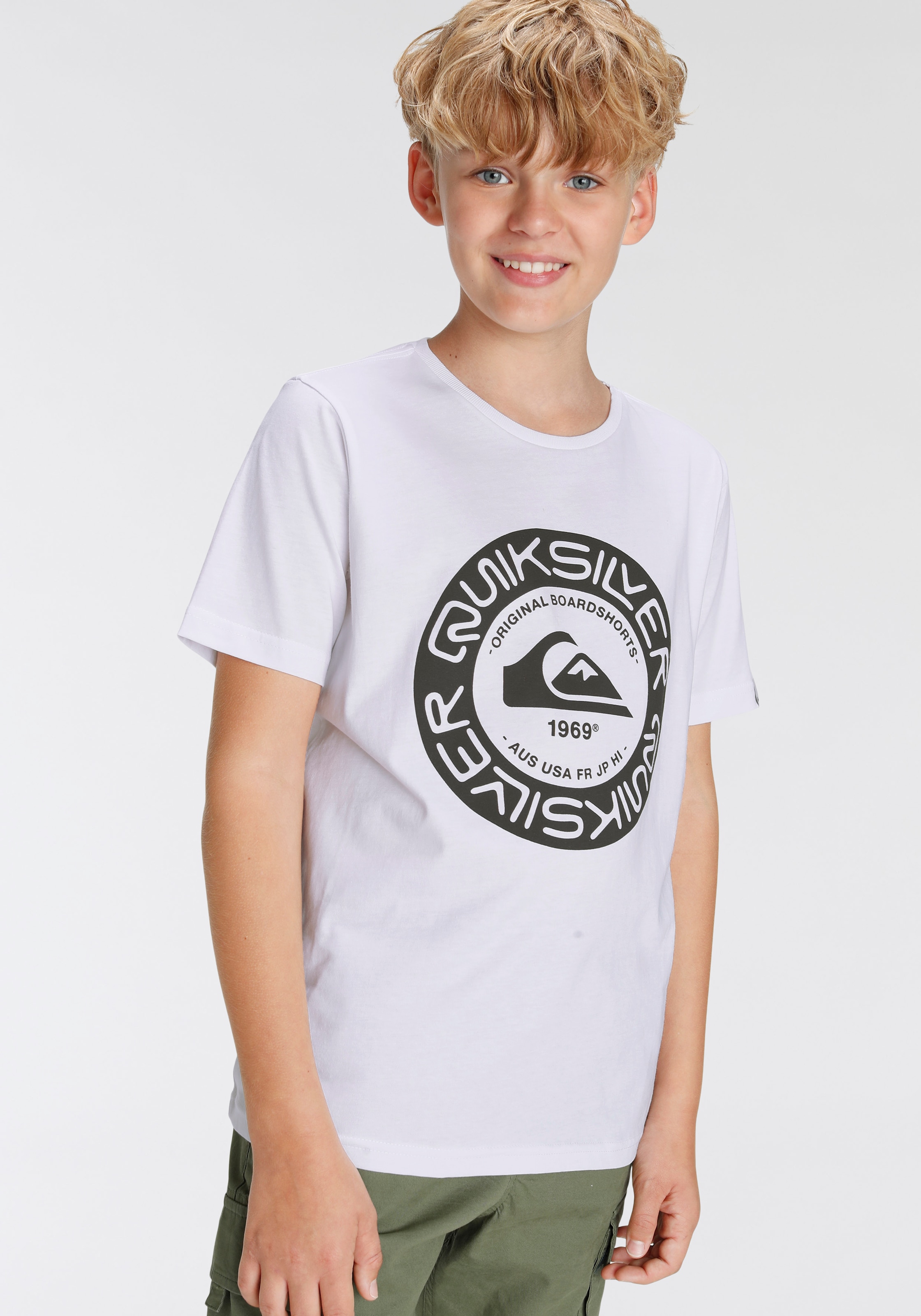 Quiksilver T-Shirt »Jungen bei mit tlg.) Doppelpack 2 (Packung, Logodruck«