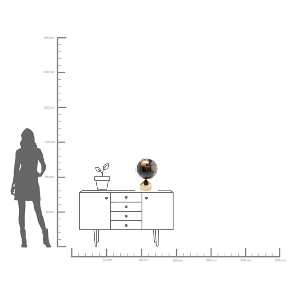 Kare Design Dekoobjekt »Deko Objekt Globe Top Gold 47cm«