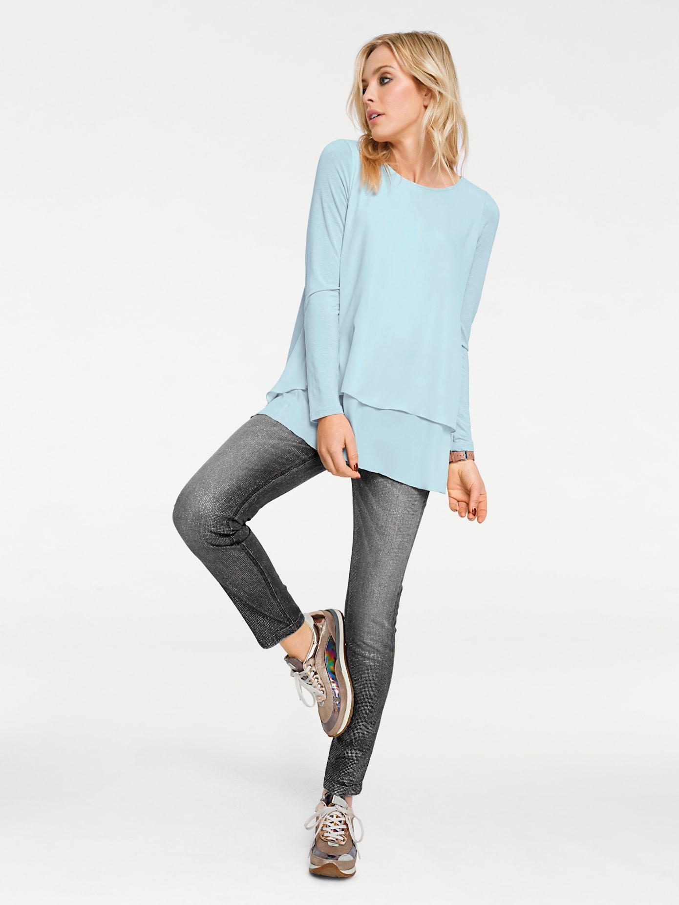 heine Rundhalsshirt »Rundhals-Shirt«, (1 tlg.)
