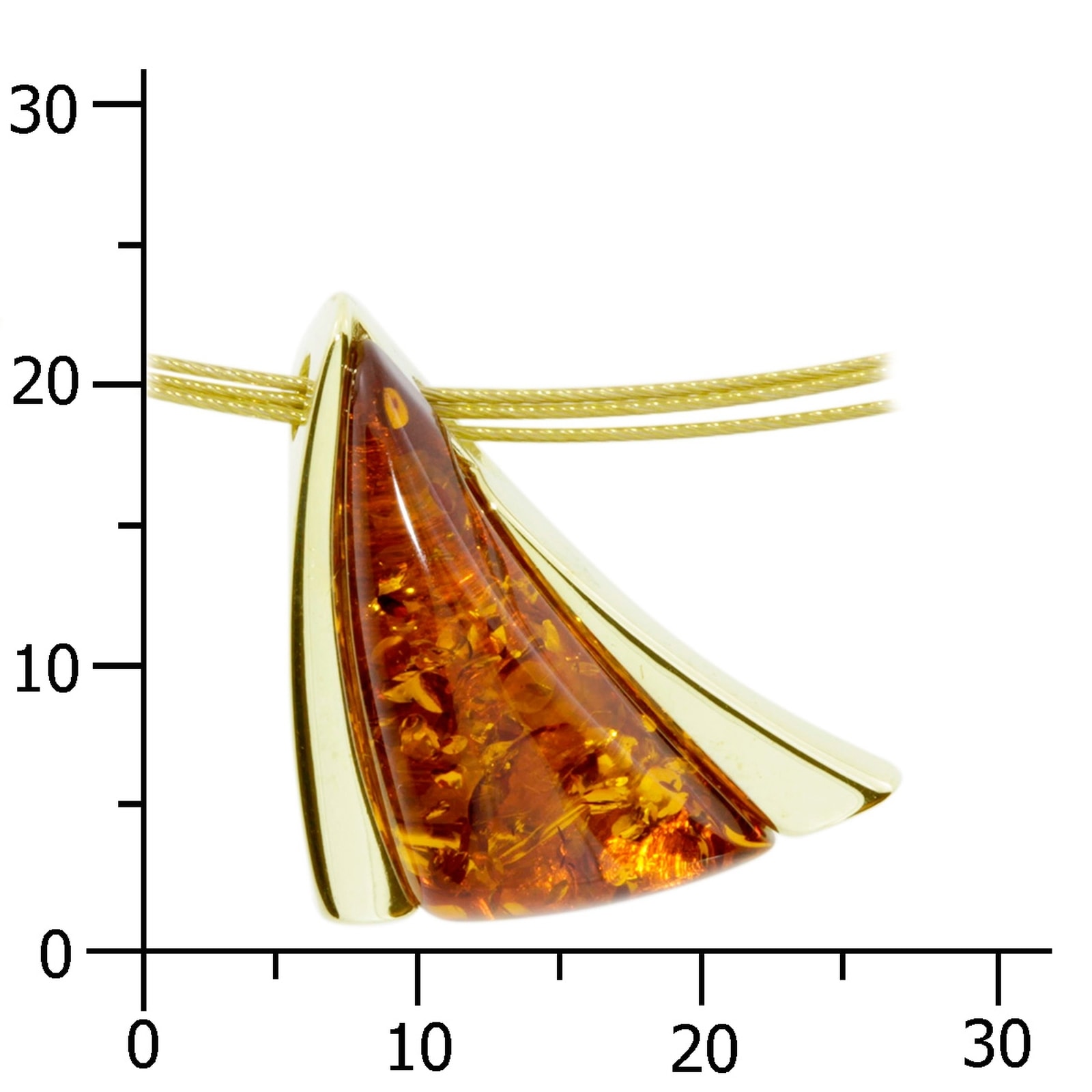 OSTSEE-SCHMUCK Kettenanhänger »- Gleiter-Imke 22 - Gold 333/000 - Bernstein«