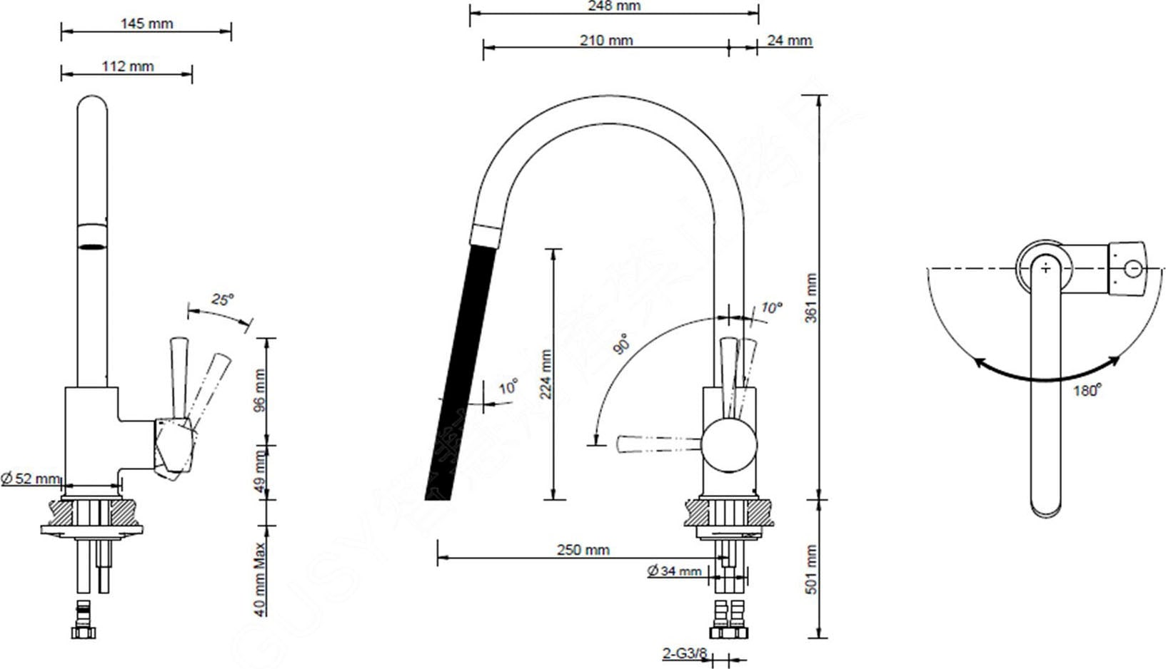 Lenz Küchenarmatur »MANA«, designed by Lenz, 3/8"