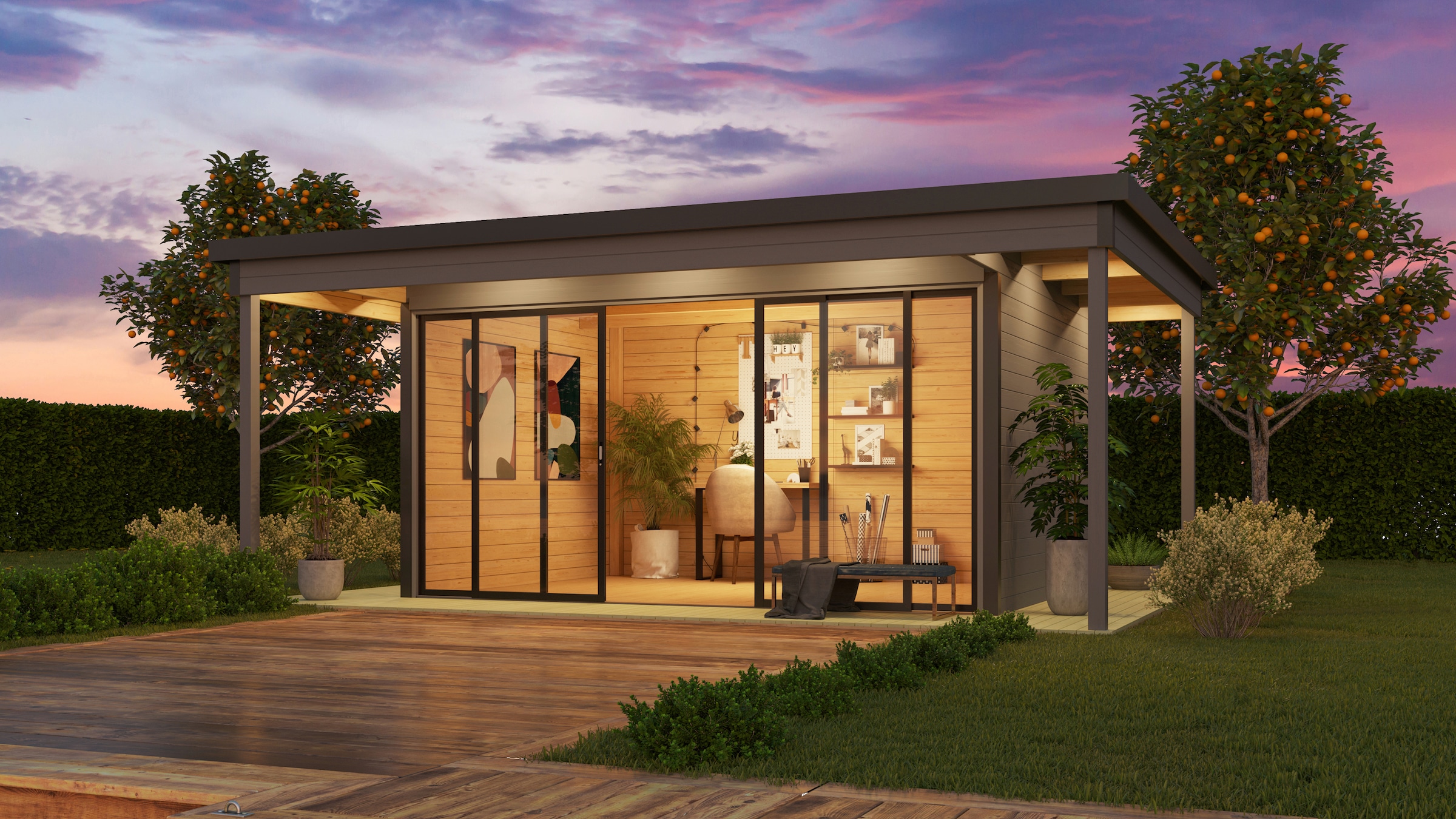 LASITA MAJA Gartenhaus »DOMEO 4 LOGGIA« in verschiedenen Farben