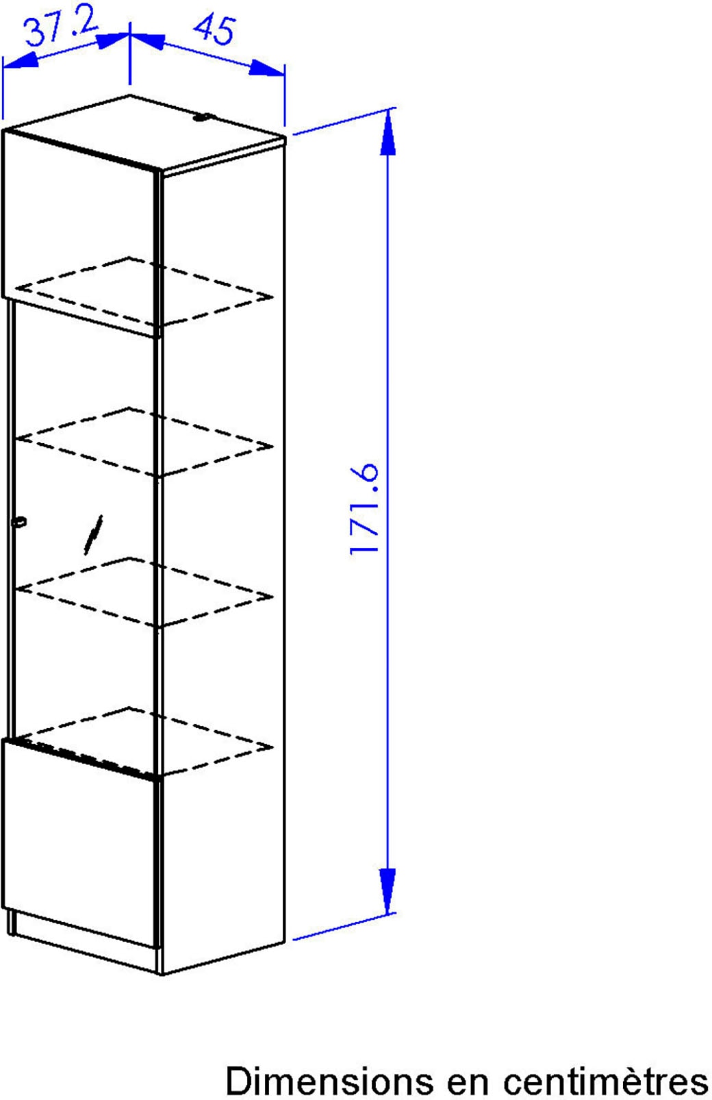 Gami Vitrine »Vitrine Iris mit 1 Tür« Funktionale Vitrine mit Glastür