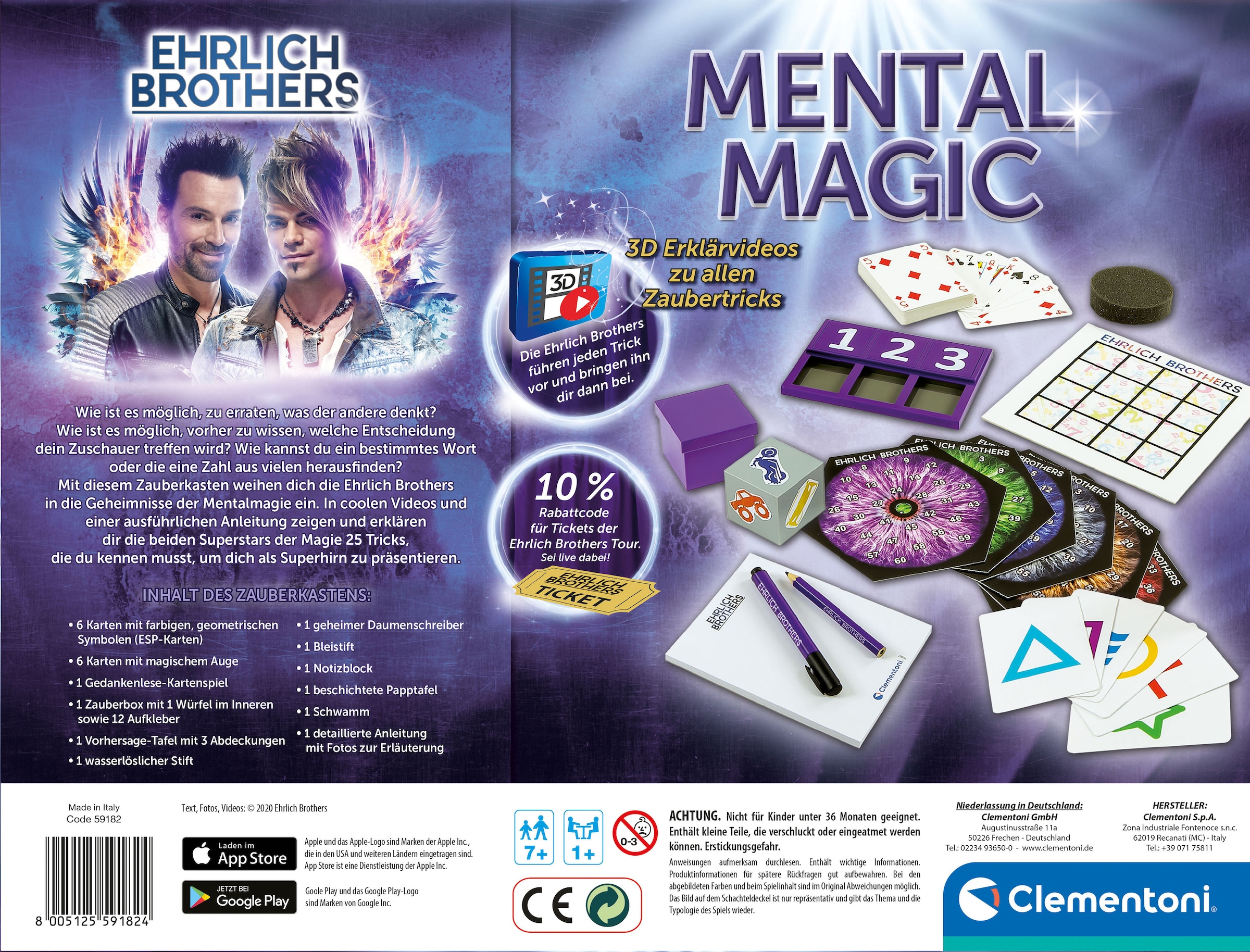 Clementoni® Zauberkasten »Ehrlich Brothers, Mental Magic«, Made in Europe