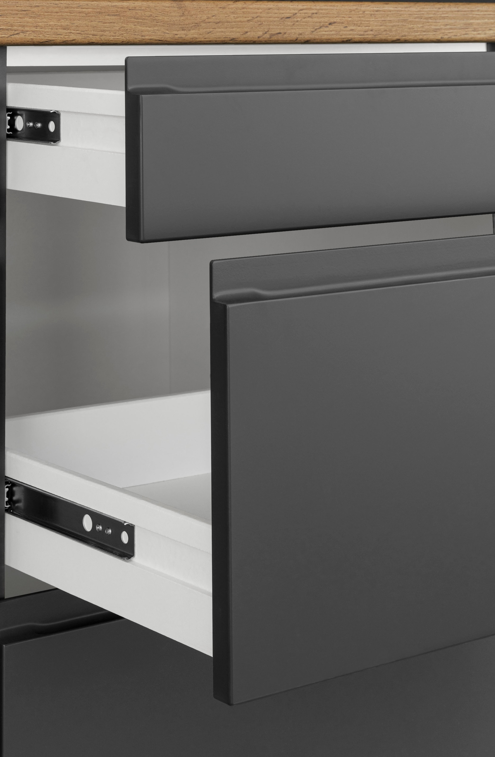 HELD MÖBEL Küche »Bruneck«, 240cm breit, wahlweise mit oder ohne E-Geräte, hochwertige  MDF-Fronten auf Raten kaufen