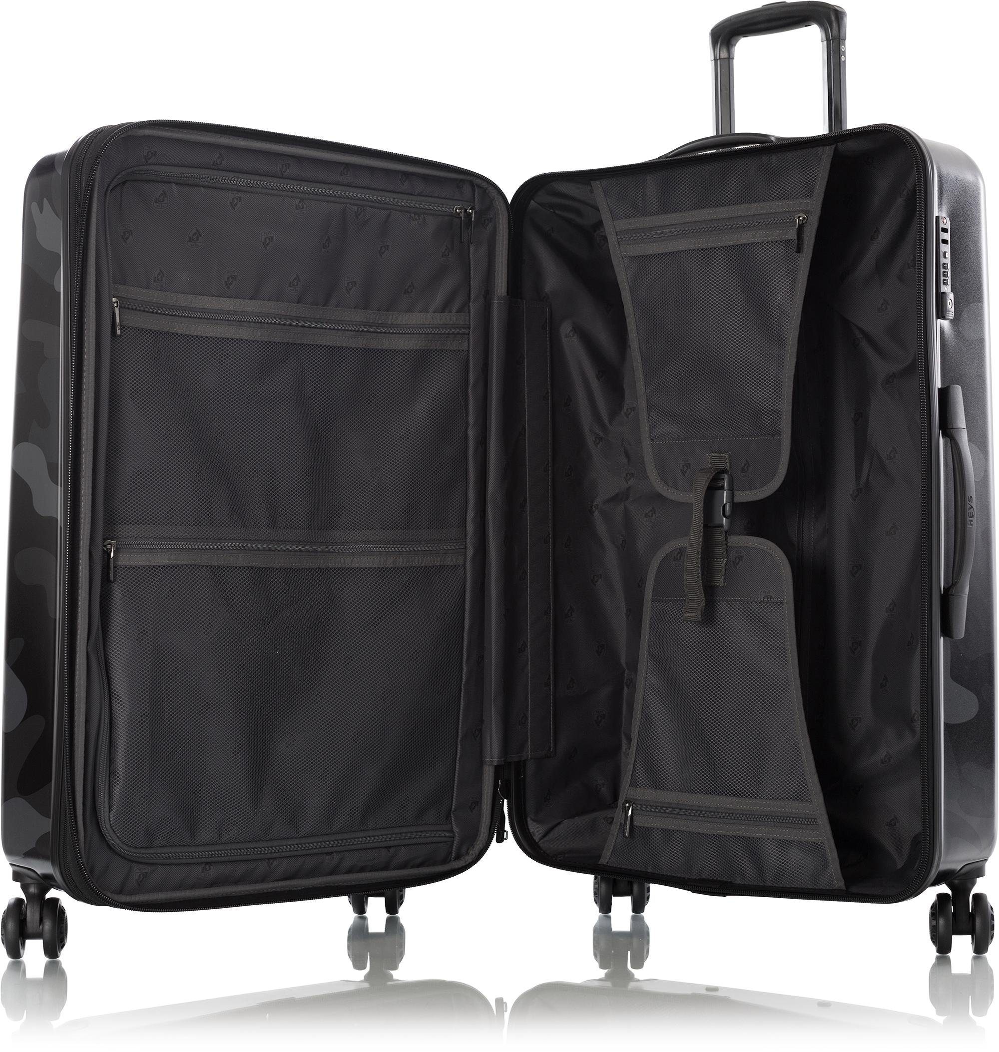 Heys Hartschalen-Trolley »Black Camo, 76 cm«, 4 Rollen, Heys x Joachim Llambi Reisegepäck TSA Schloss Volumenerweiterung