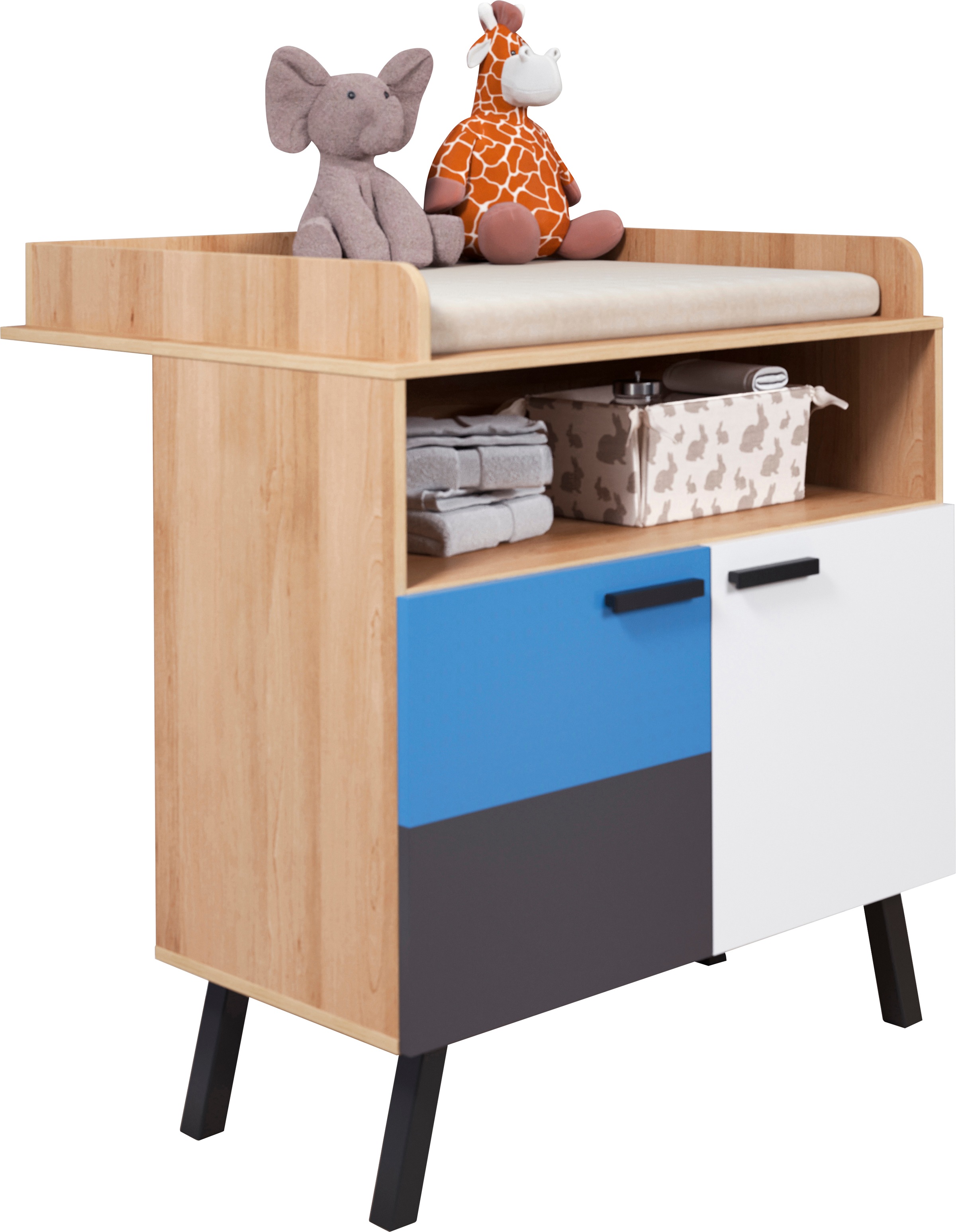 trendteam Babymöbel-Set »Mats«, (Set, 3 tlg., Bett, Wickelkommode, Schrank)