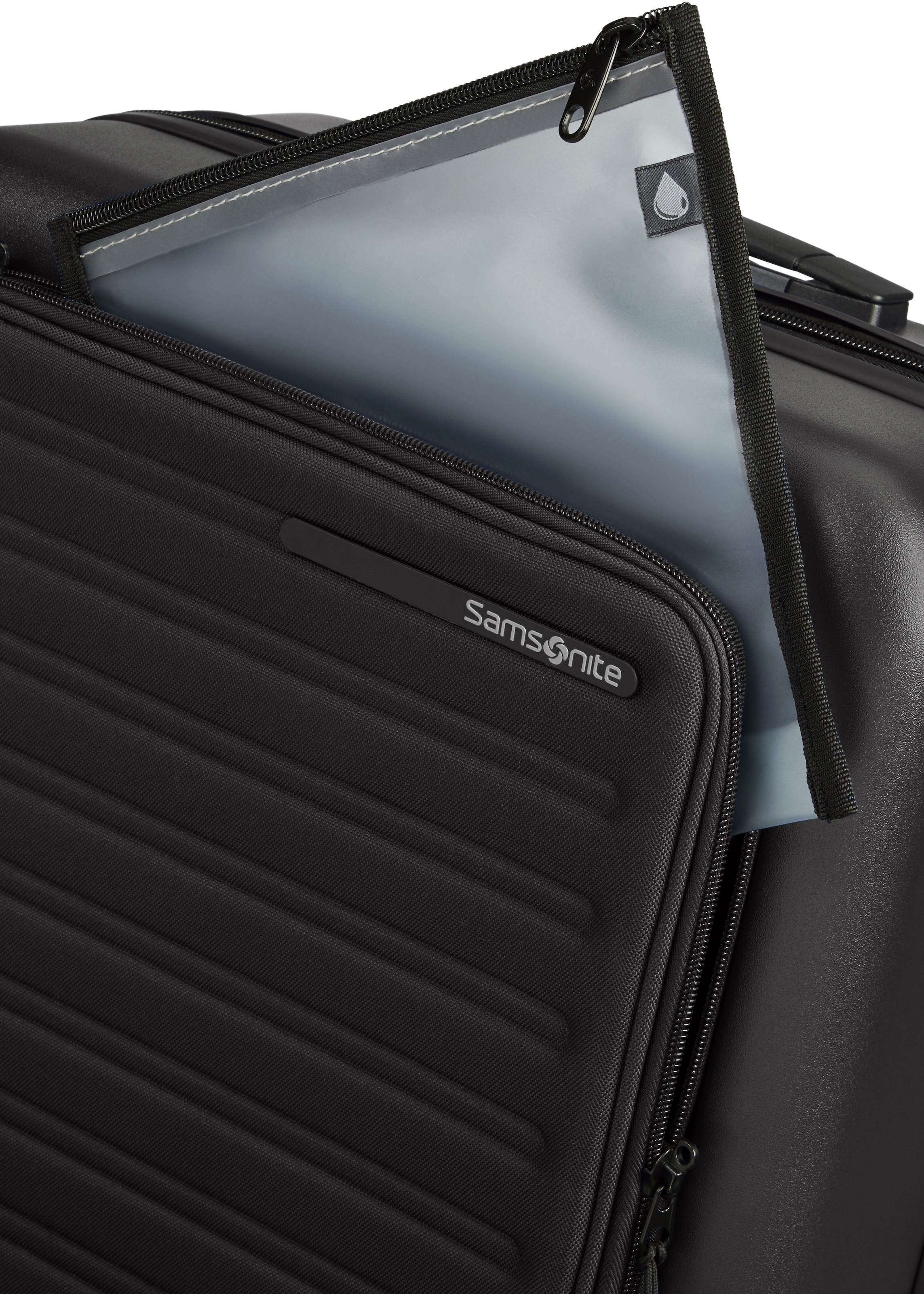 Samsonite Hartschalen-Trolley »STACKD 55«, 4 St. Rollen, Handgepäckkoffer Reisekoffer Reißverschluss-Laptopfach USB-Schleuse