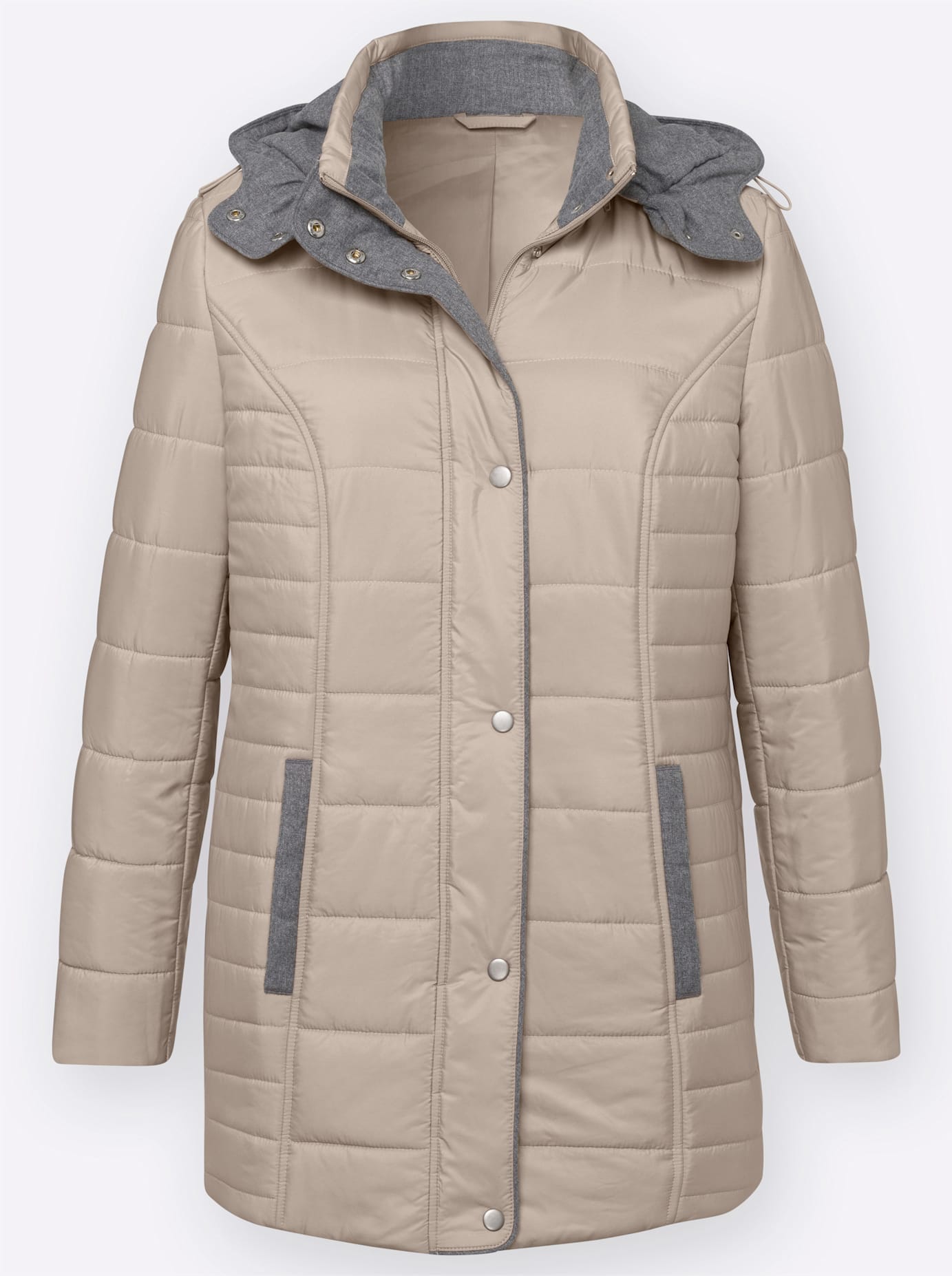 Classic Basics Steppjacke, mit Kapuze
