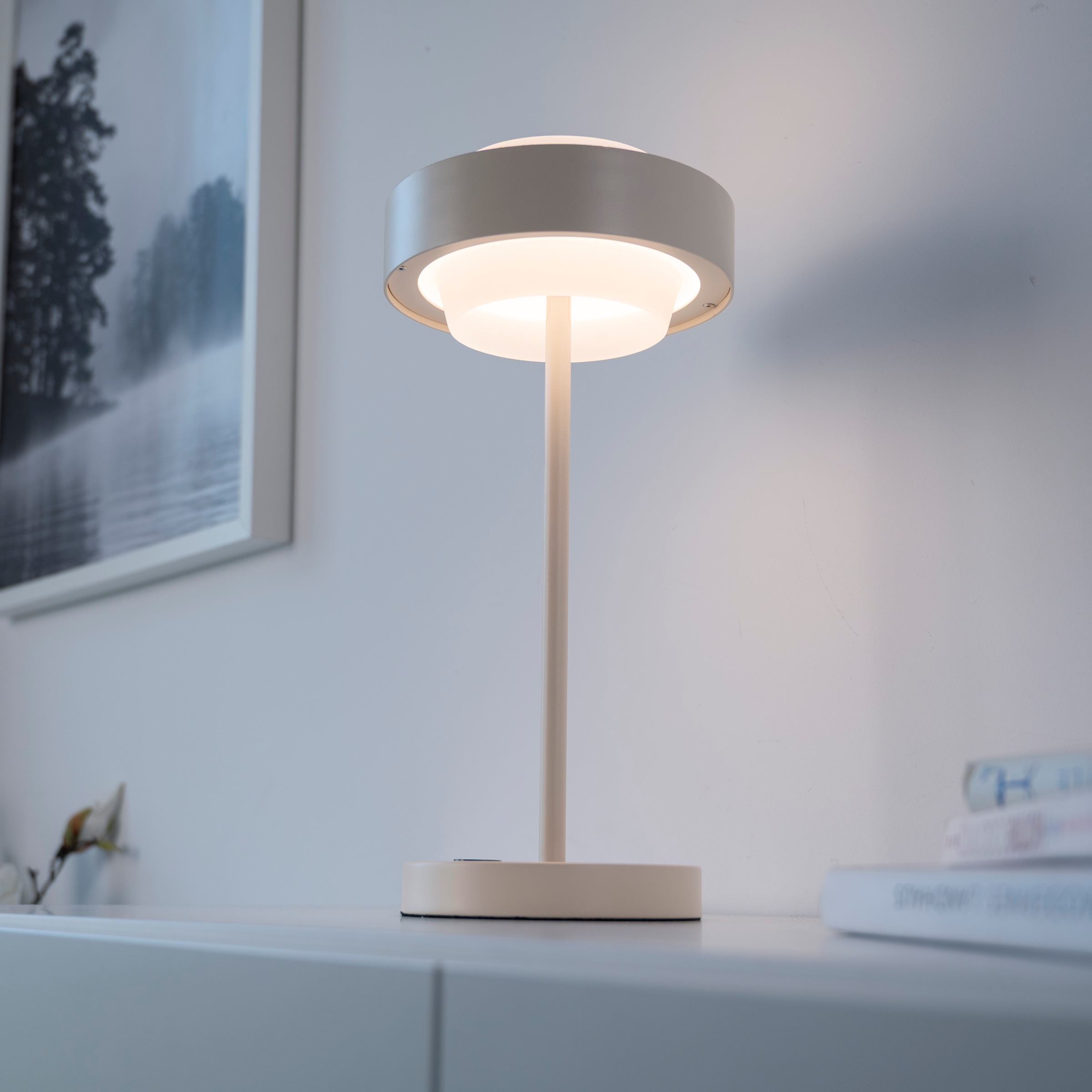 SCHÖNER WOHNEN-Kollektion LED Tischleuchte »ELMO« LED-Board 1 Stk. Warmweiß SCHÖNER WOHNEN Kollektion, Touchdimmer, Memoryfunktion